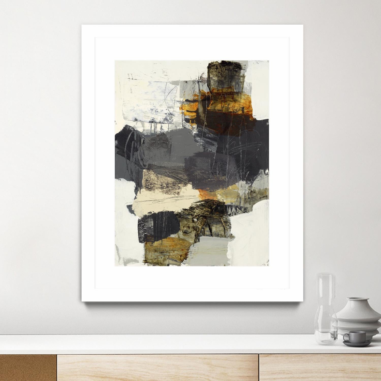 Monochrome Manta IV by Brent Foreman on GIANT ART - grays abstract