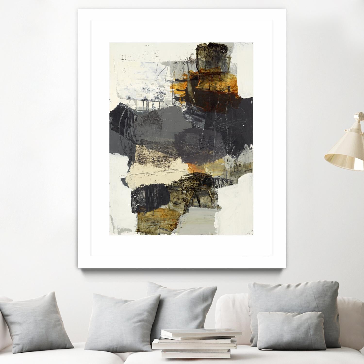 Monochrome Manta IV by Brent Foreman on GIANT ART - grays abstract