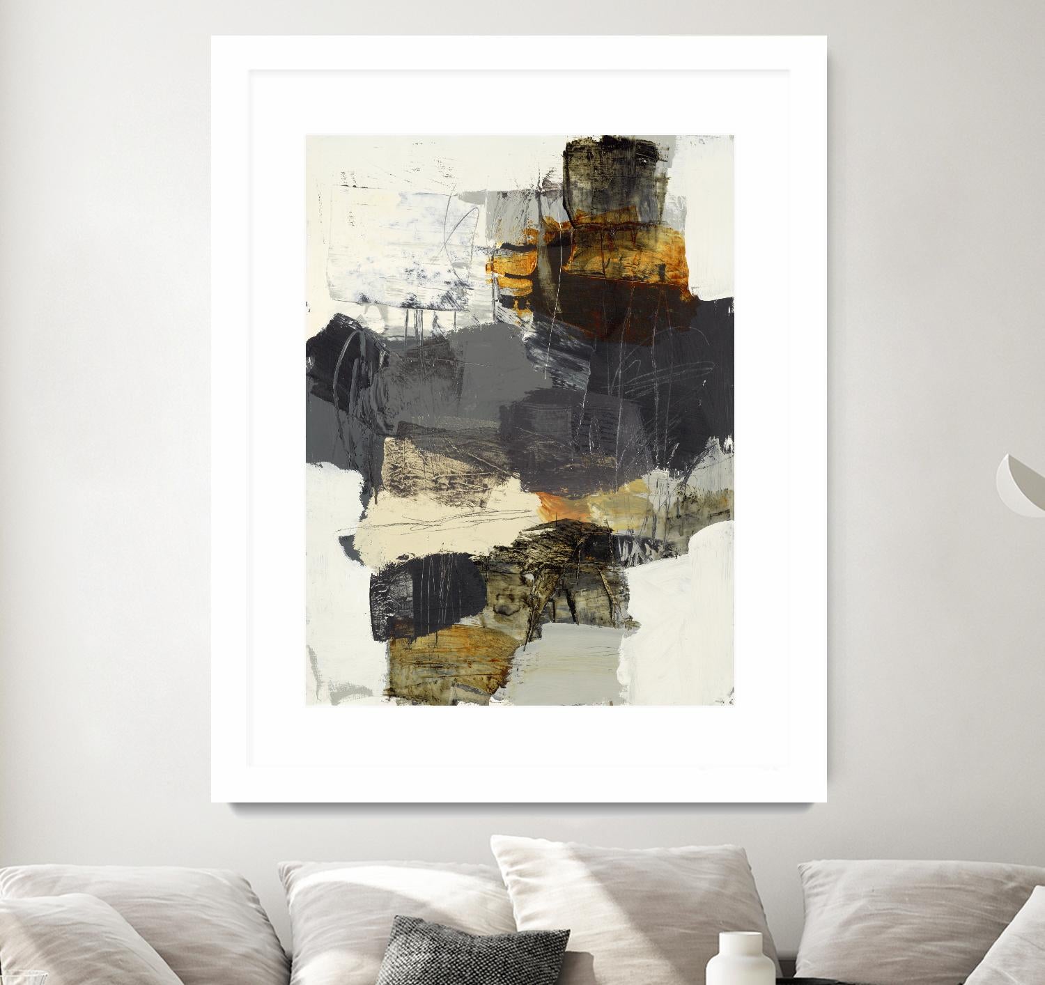 Monochrome Manta IV by Brent Foreman on GIANT ART - grays abstract