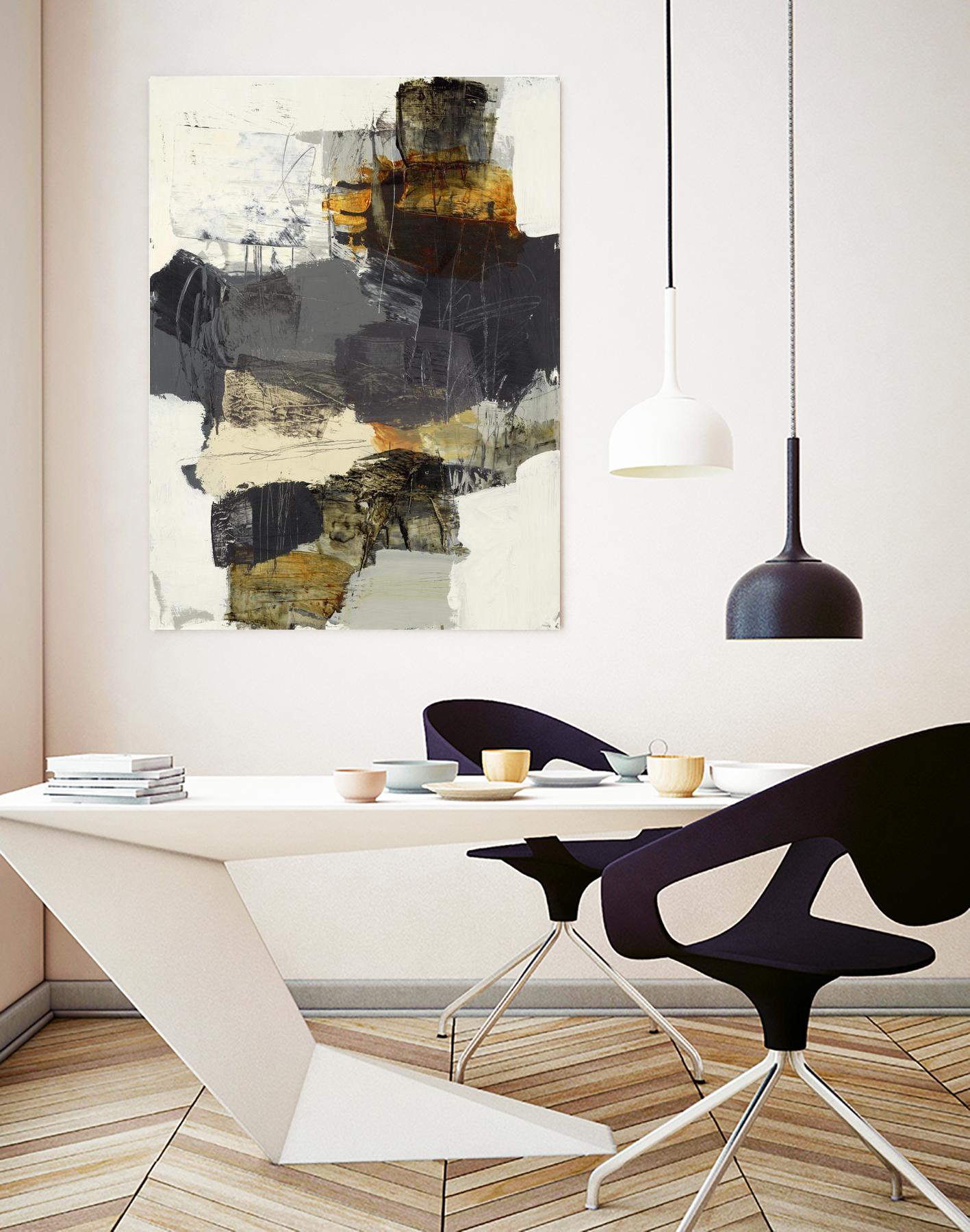 Monochrome Manta IV by Brent Foreman on GIANT ART - grays abstract