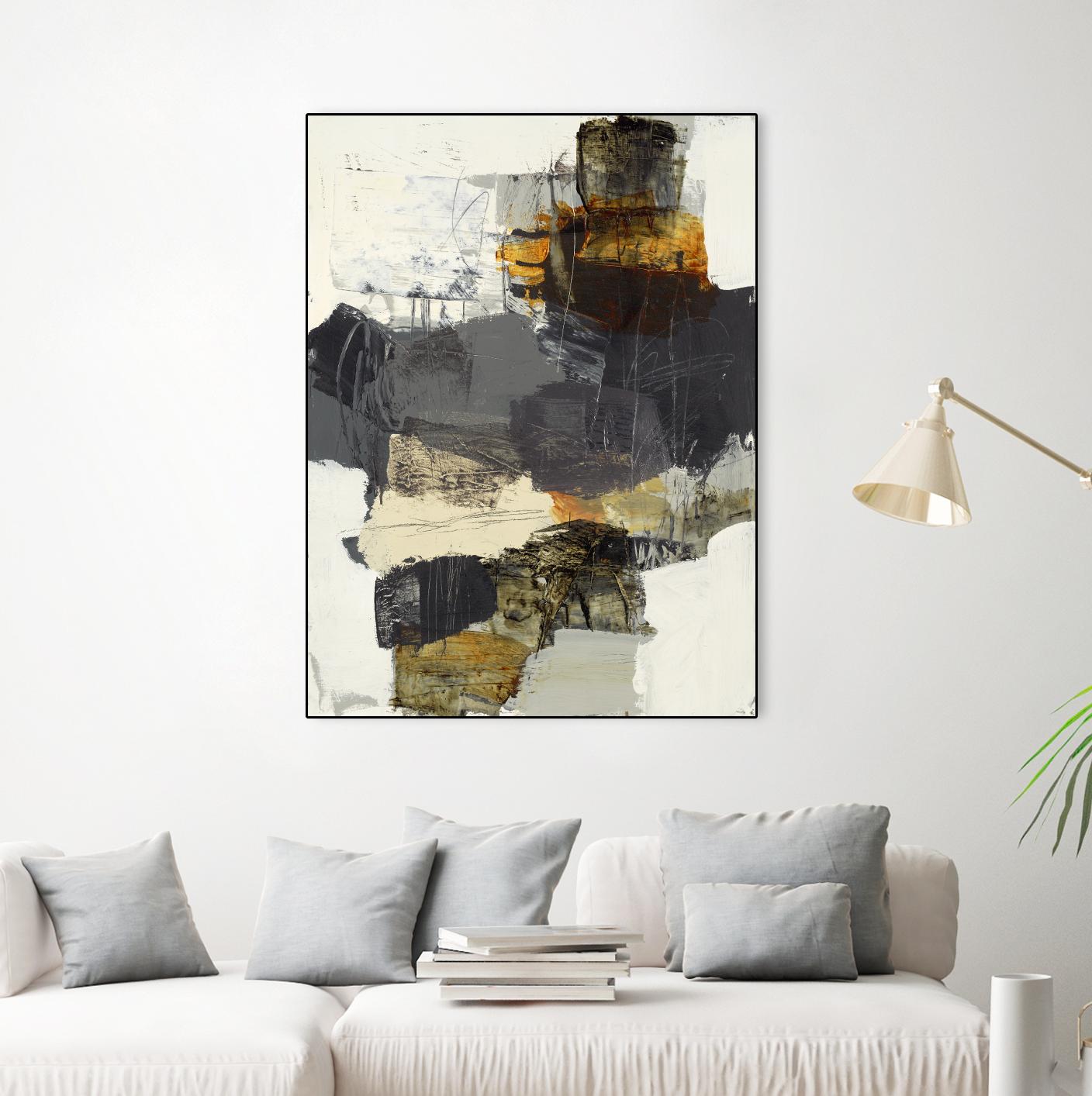 Monochrome Manta IV by Brent Foreman on GIANT ART - grays abstract