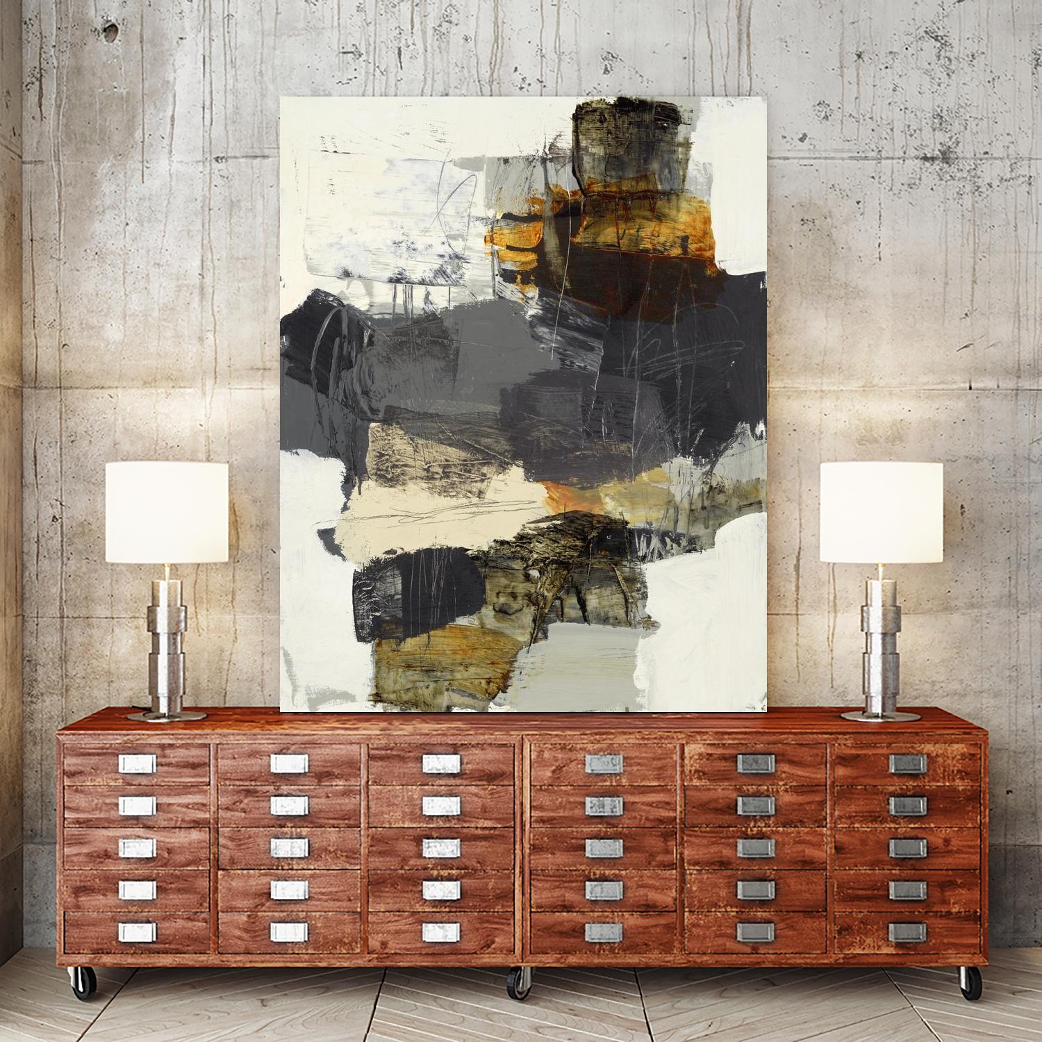 Monochrome Manta IV by Brent Foreman on GIANT ART - grays abstract