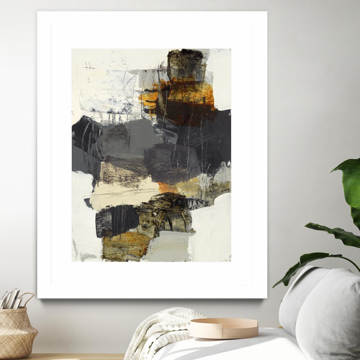 Monochrome Manta IV by Brent Foreman on GIANT ART - grays abstract