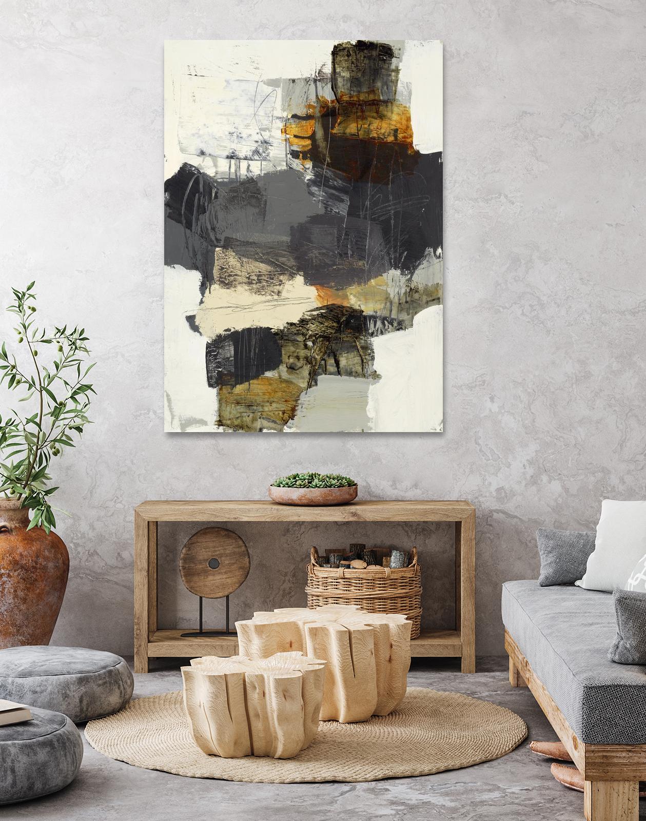 Monochrome Manta IV by Brent Foreman on GIANT ART - grays abstract