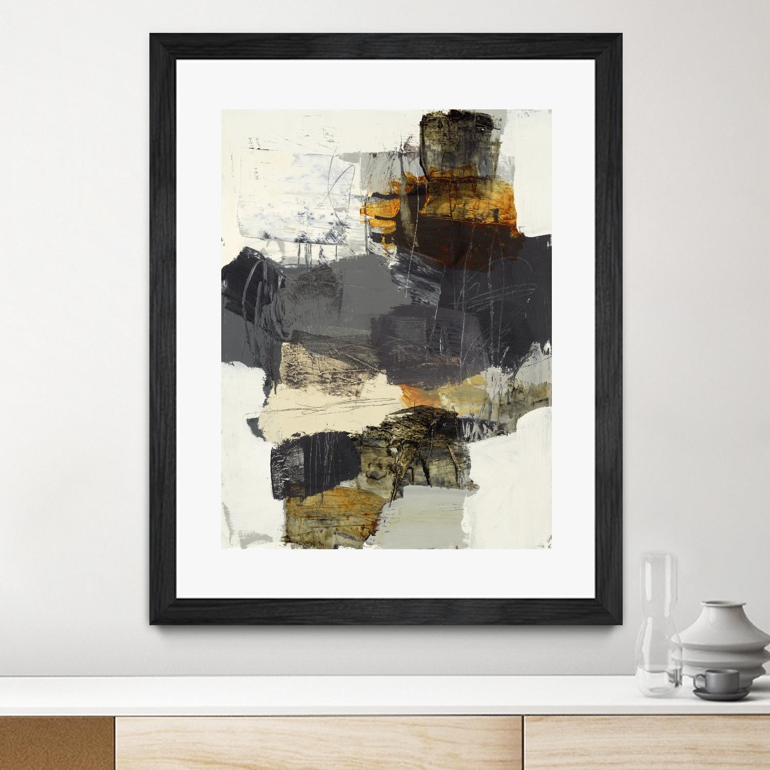 Monochrome Manta IV by Brent Foreman on GIANT ART - grays abstract