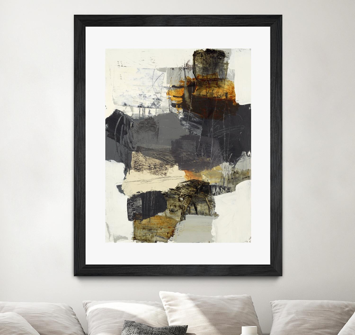 Monochrome Manta IV by Brent Foreman on GIANT ART - grays abstract