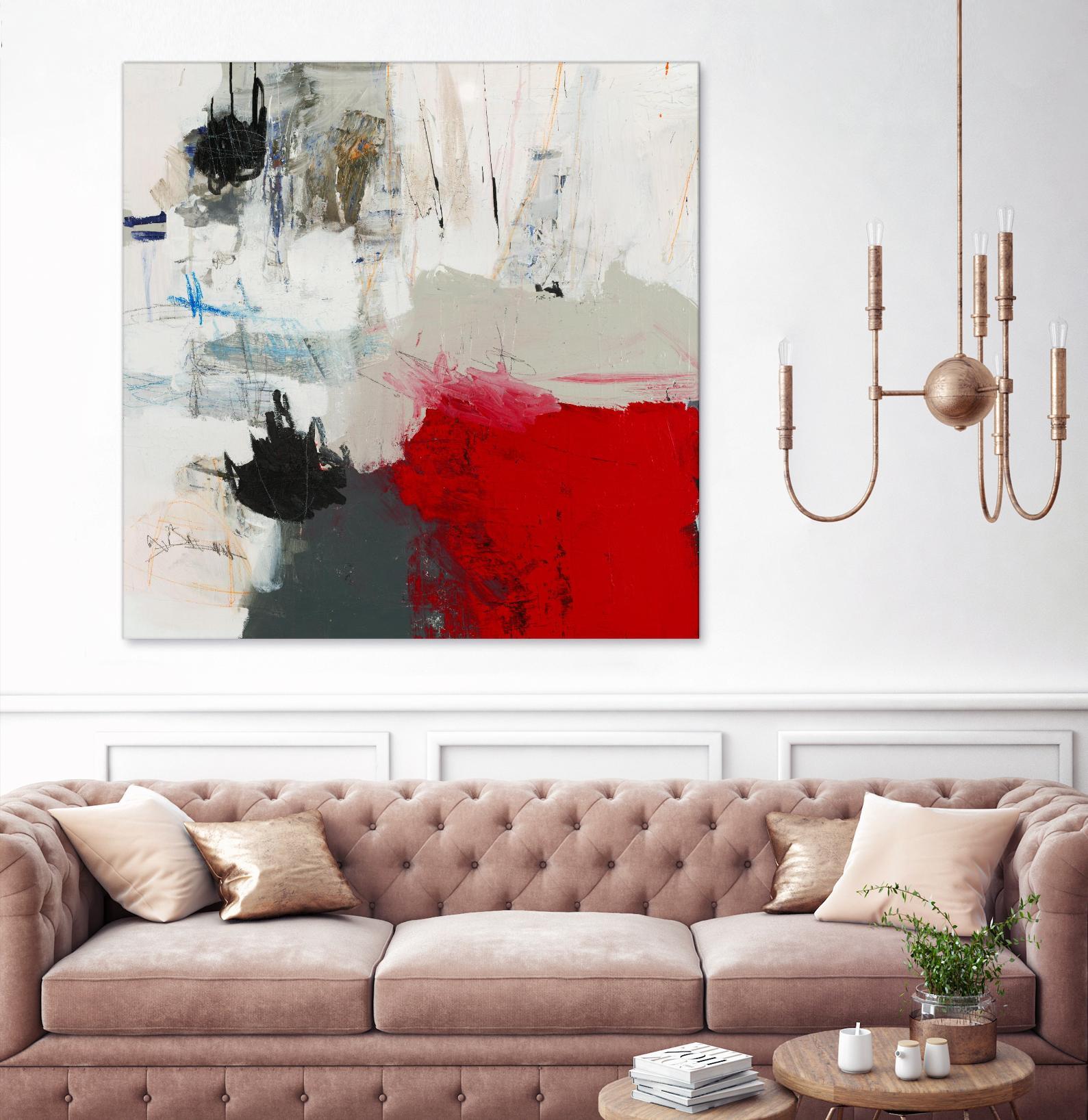 The Mountain Comes To You by Brent Foreman on GIANT ART - whites & creams abstract gray