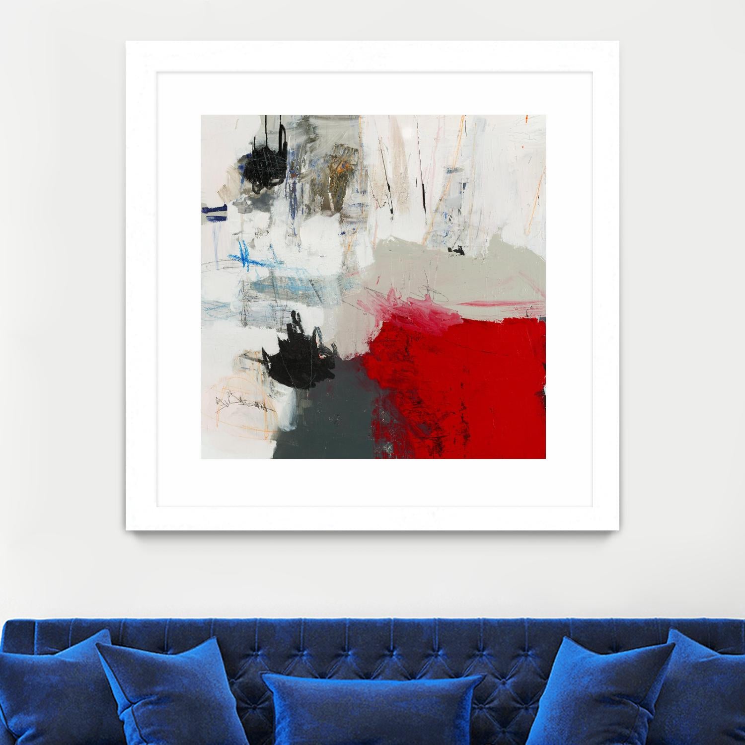 The Mountain Comes To You by Brent Foreman on GIANT ART - whites & creams abstract gray