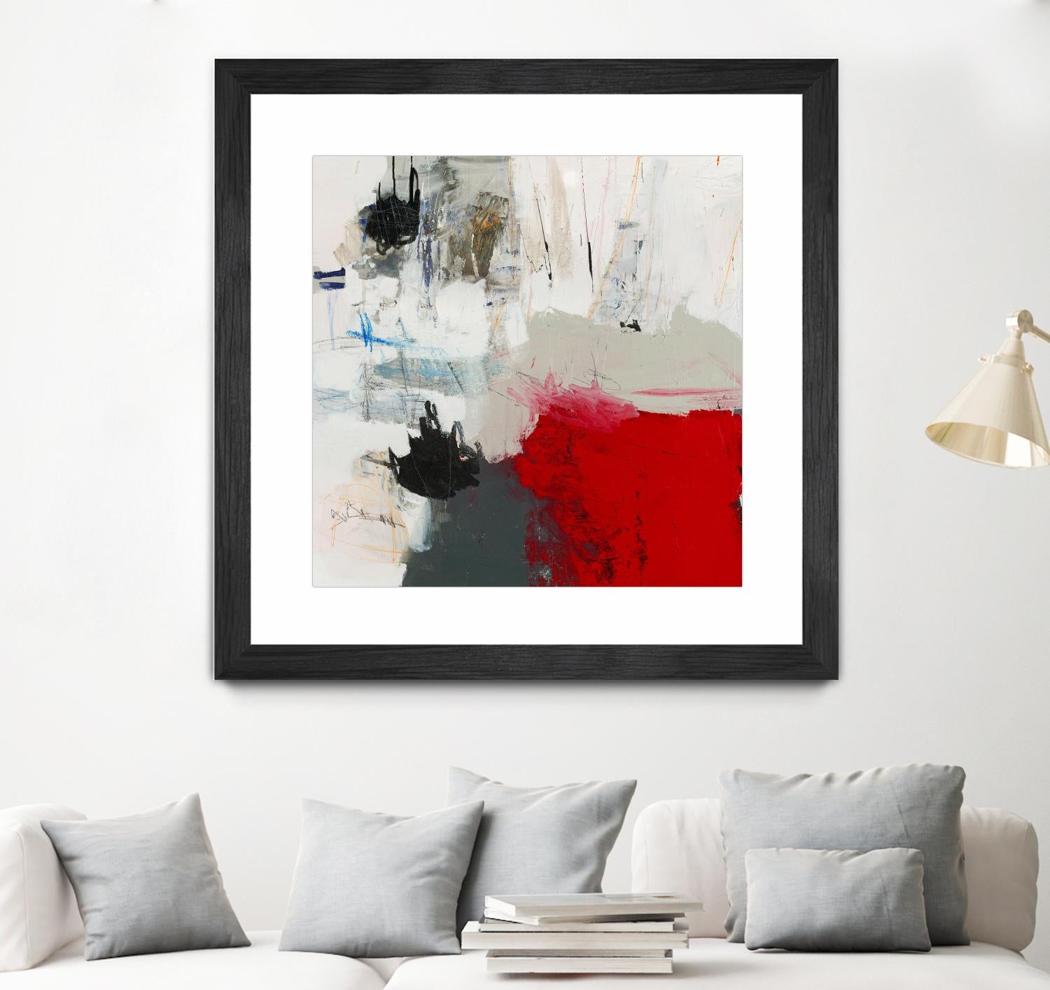 The Mountain Comes To You by Brent Foreman on GIANT ART - whites & creams abstract gray