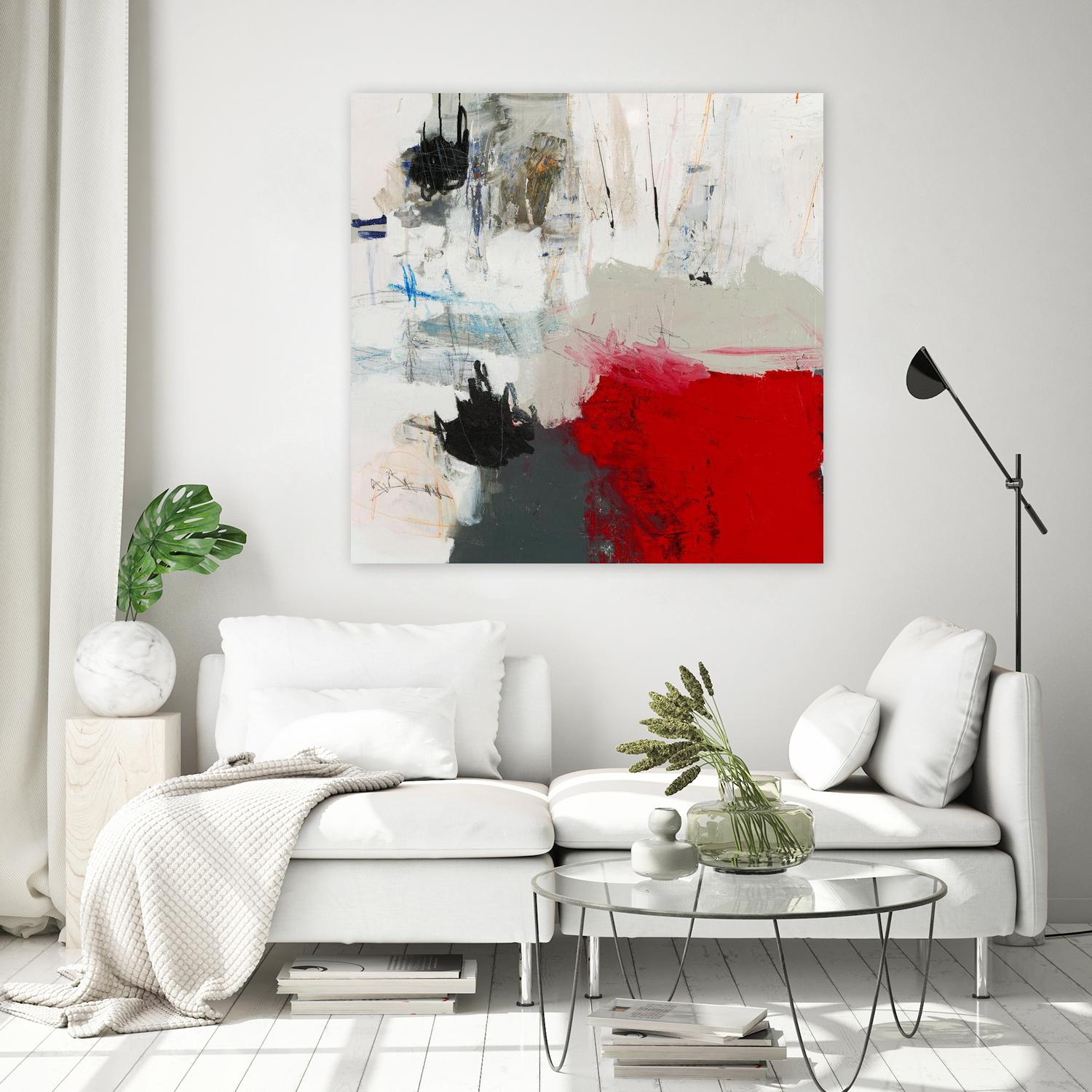 The Mountain Comes To You by Brent Foreman on GIANT ART - whites & creams abstract gray