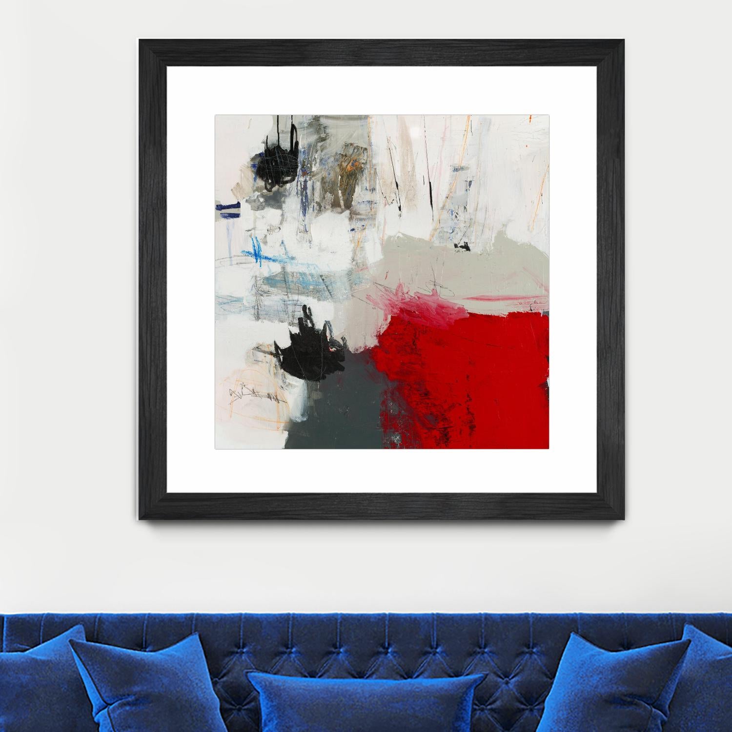 The Mountain Comes To You by Brent Foreman on GIANT ART - whites & creams abstract gray