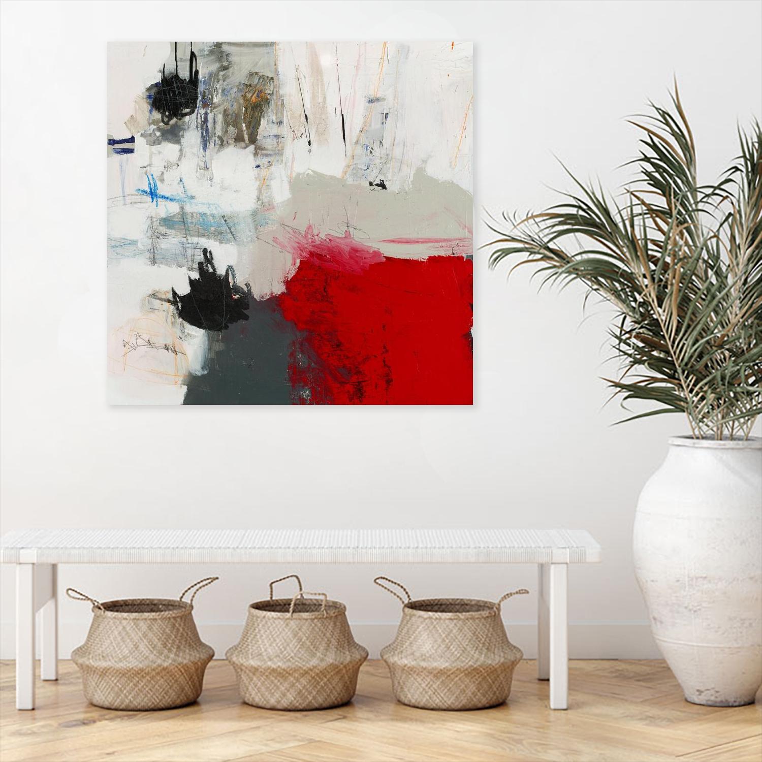 The Mountain Comes To You by Brent Foreman on GIANT ART - whites & creams abstract gray