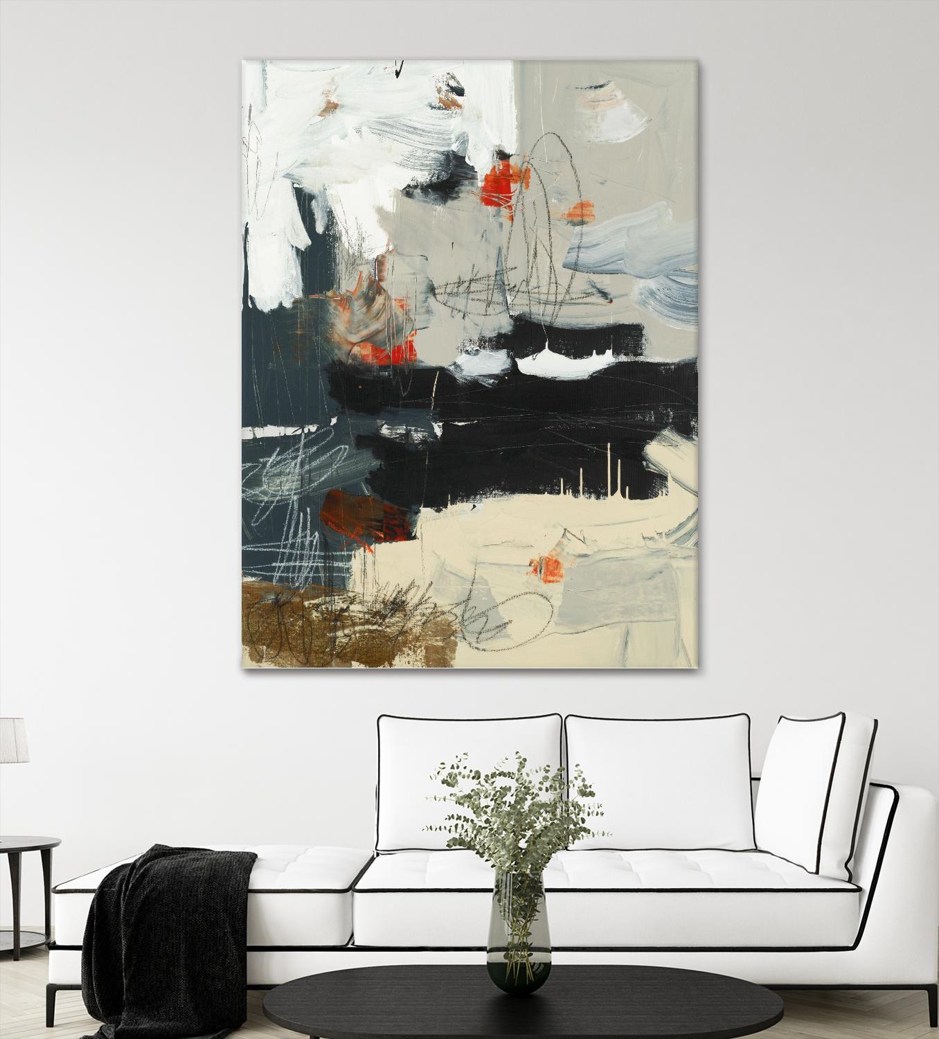 By The River's Edge by Brent Foreman on GIANT ART - black abstract white