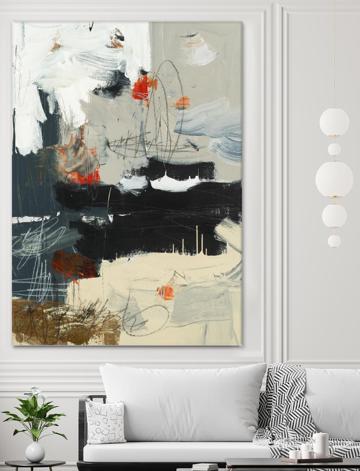 By The River's Edge by Brent Foreman on GIANT ART - black abstract white
