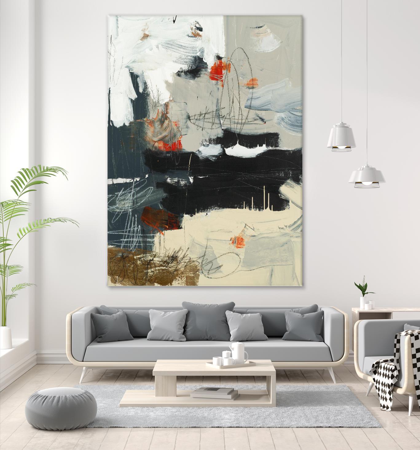 By The River's Edge by Brent Foreman on GIANT ART - black abstract white