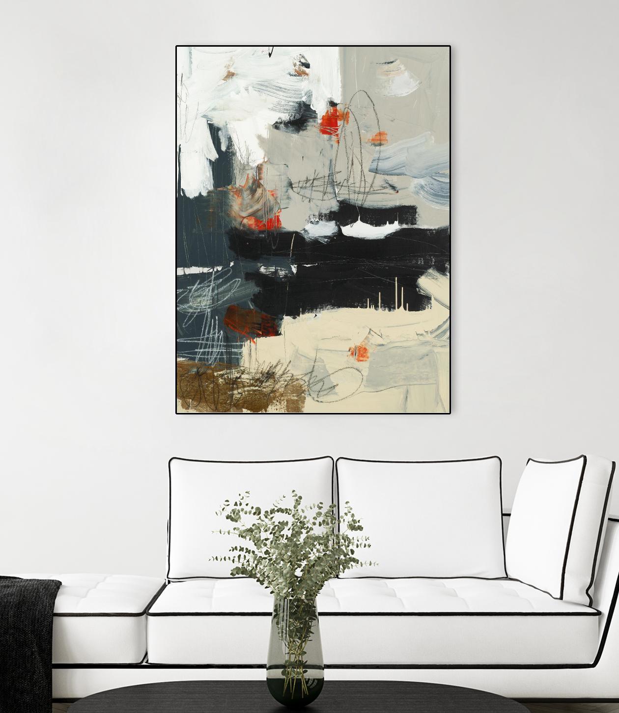 By The River's Edge by Brent Foreman on GIANT ART - black abstract white