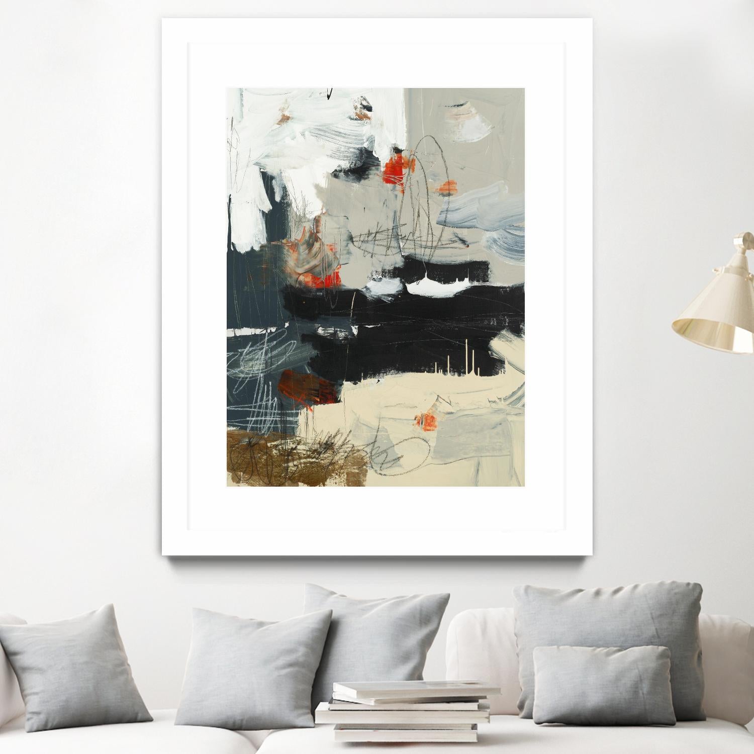 By The River's Edge by Brent Foreman on GIANT ART - black abstract white