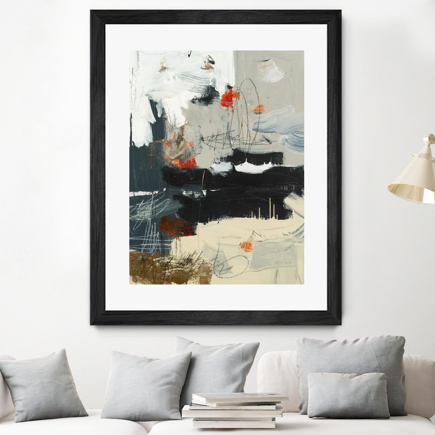 By The River's Edge by Brent Foreman on GIANT ART - black abstract white