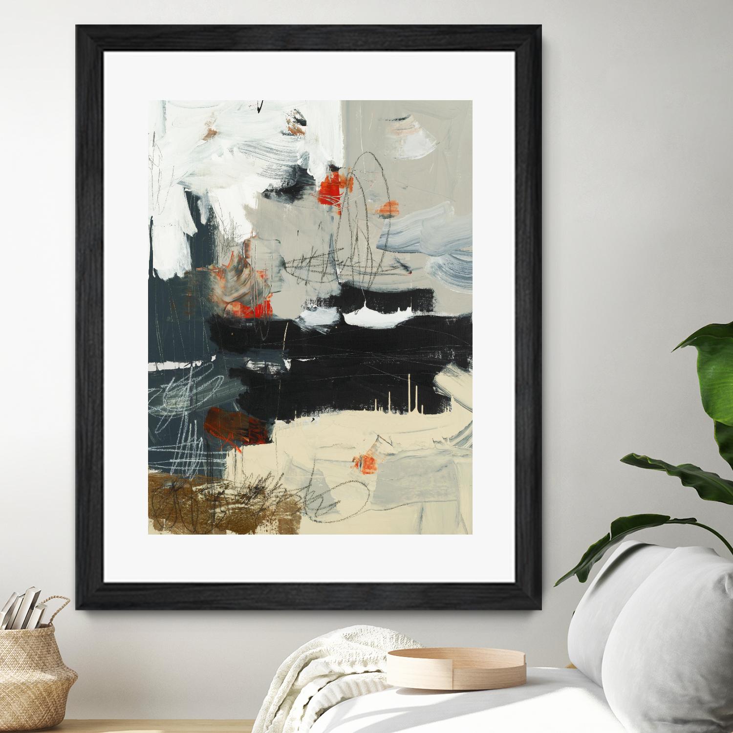 By The River's Edge by Brent Foreman on GIANT ART - black abstract white