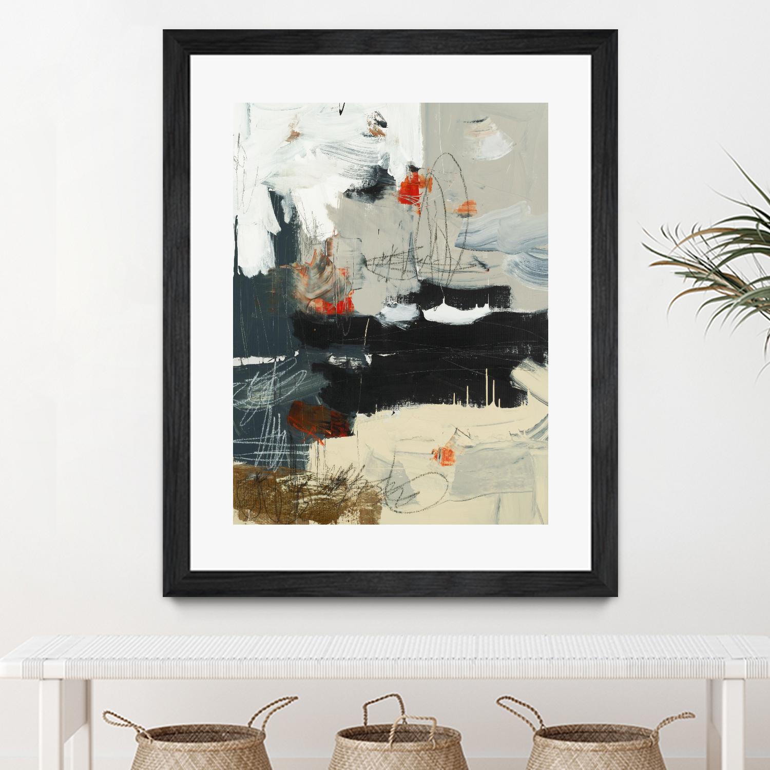 By The River's Edge by Brent Foreman on GIANT ART - black abstract white