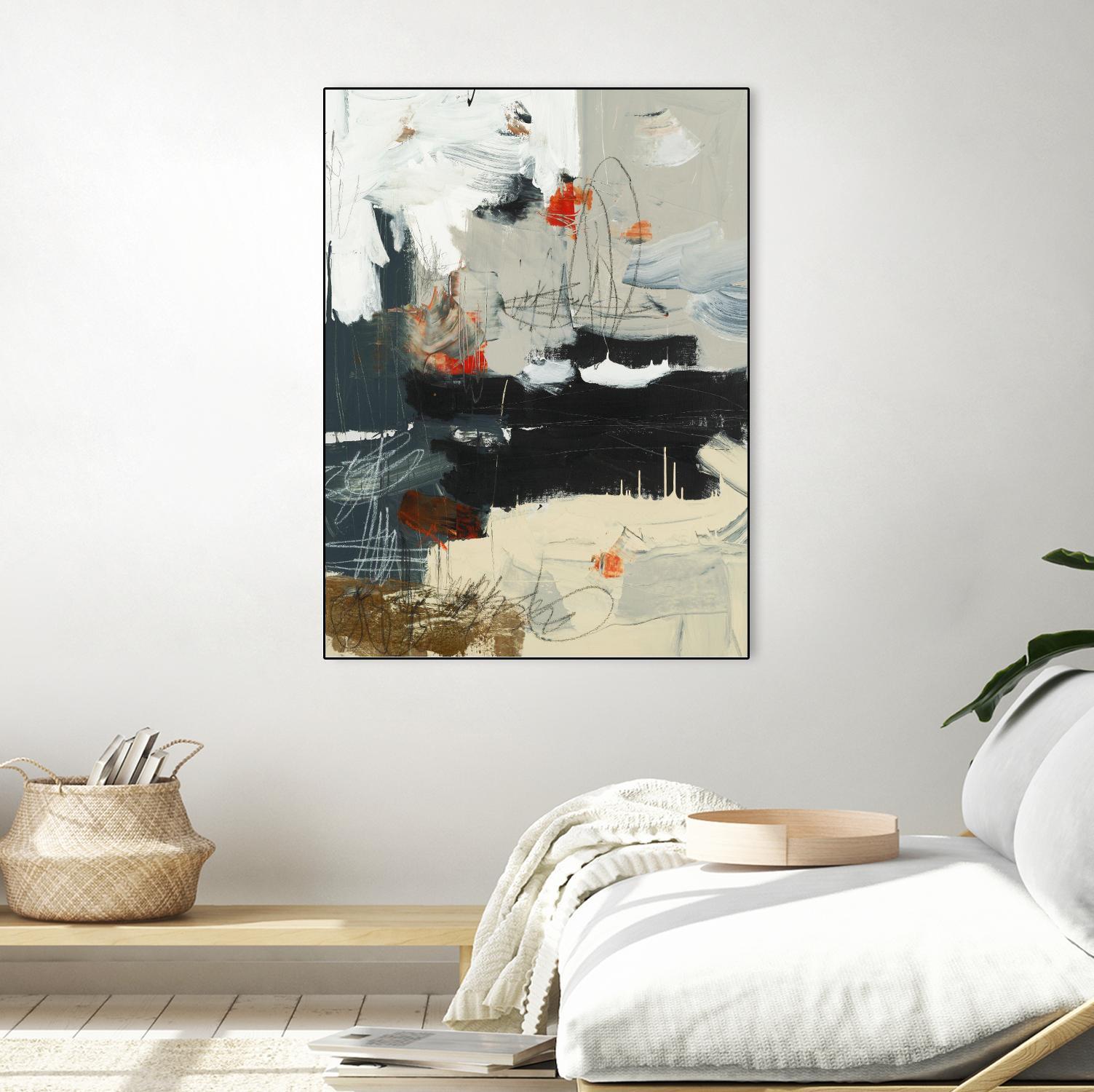 By The River's Edge by Brent Foreman on GIANT ART - black abstract white