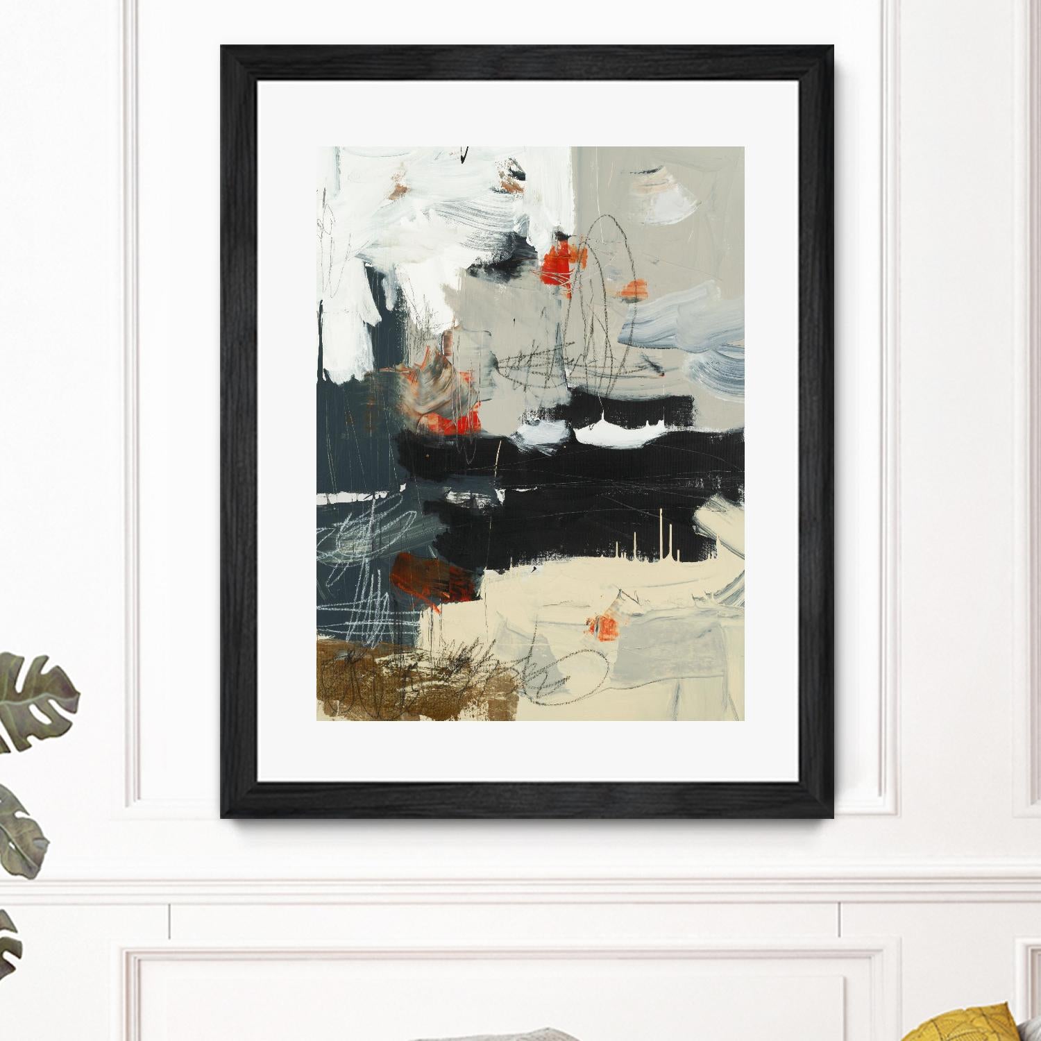 By The River's Edge by Brent Foreman on GIANT ART - black abstract white