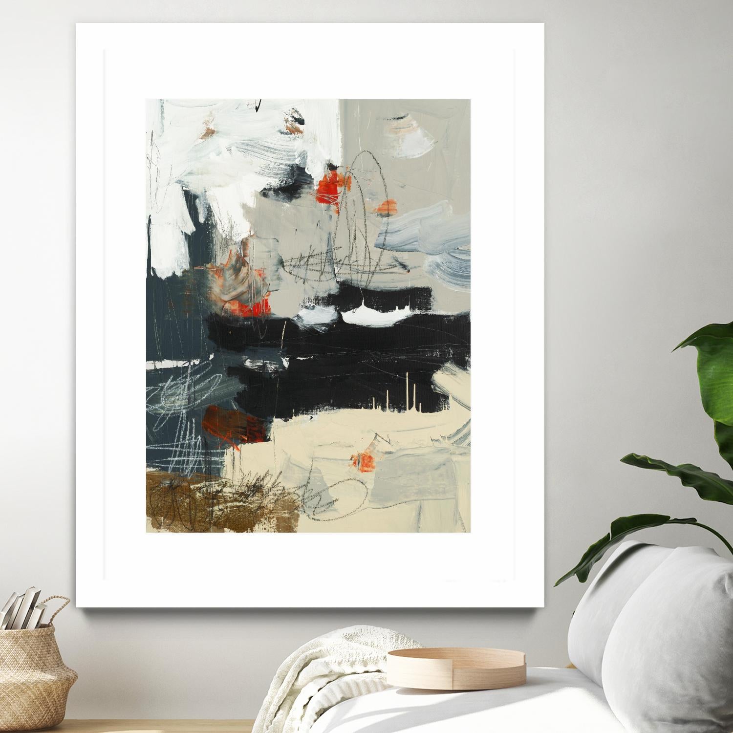 By The River's Edge by Brent Foreman on GIANT ART - black abstract white