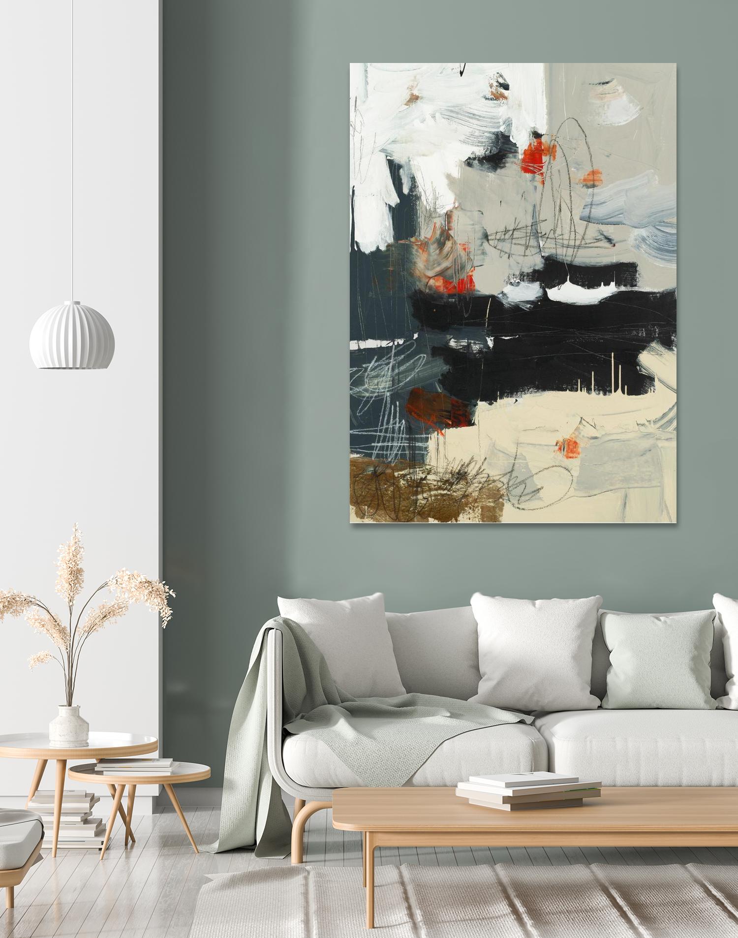 By The River's Edge by Brent Foreman on GIANT ART - black abstract white