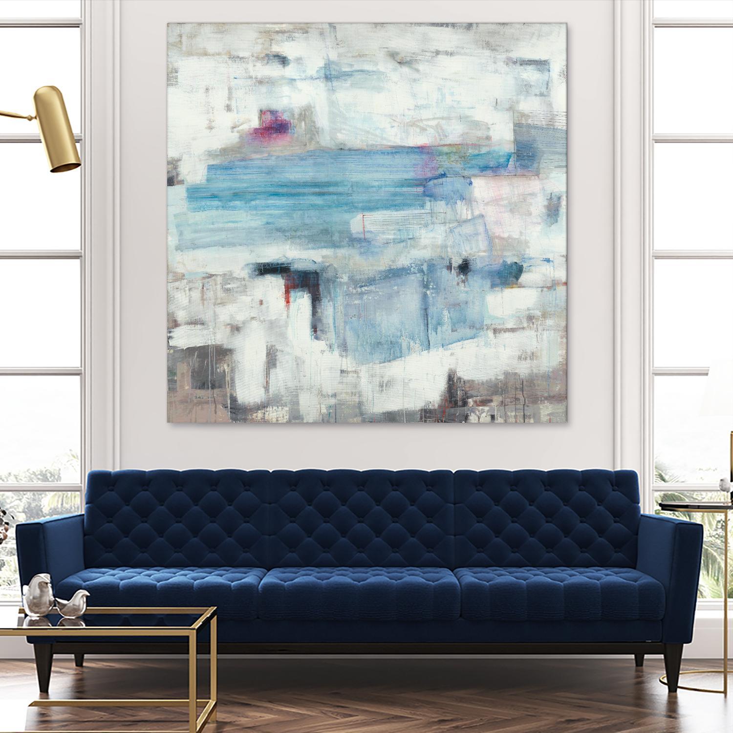 Continue The Narrative by Brent Foreman on GIANT ART - whites & creams abstract blue