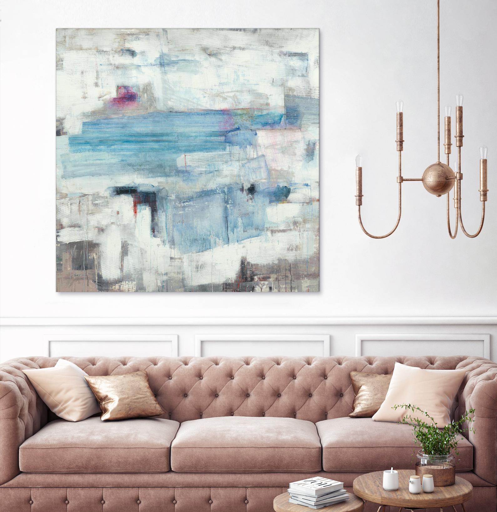 Continue The Narrative by Brent Foreman on GIANT ART - whites & creams abstract blue