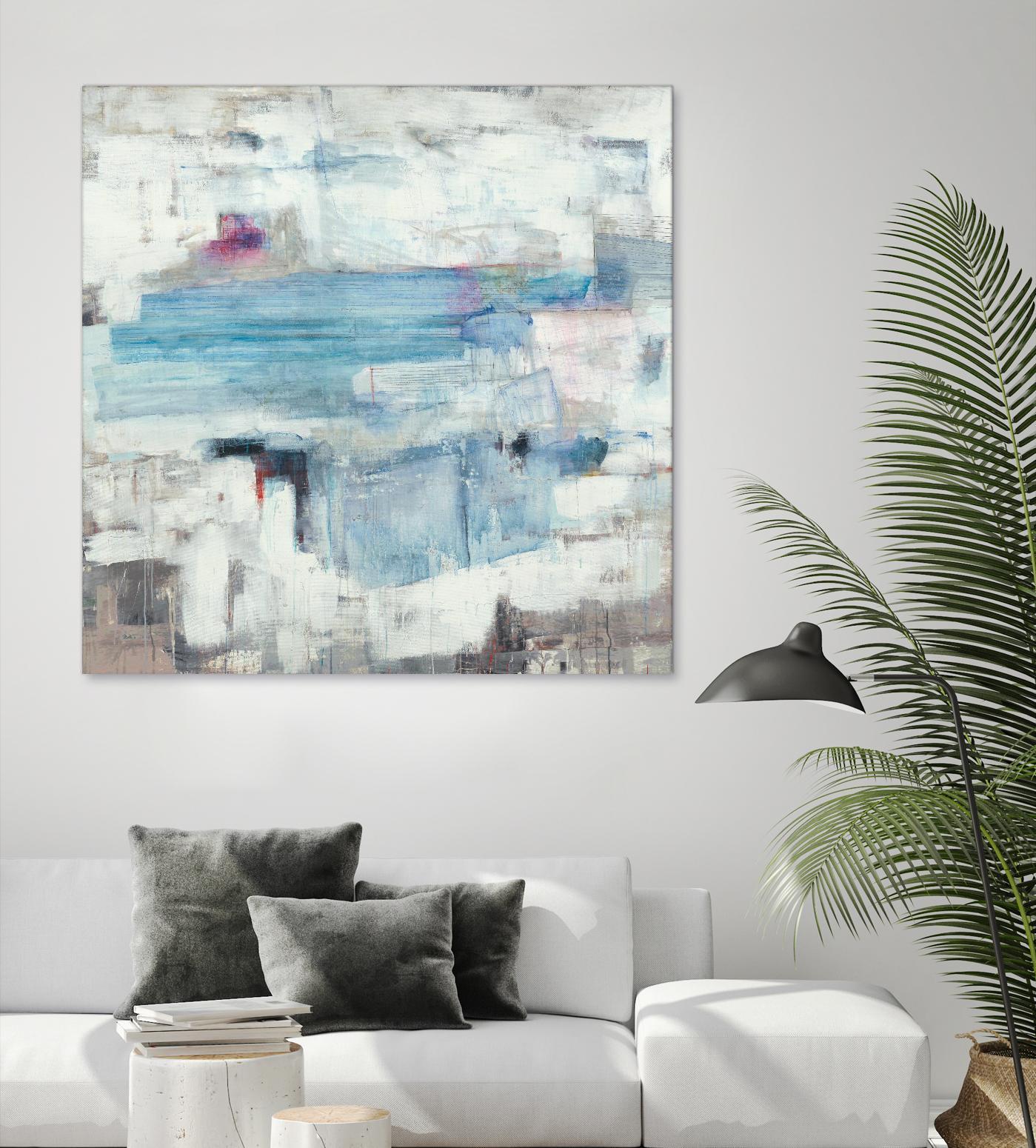 Continue The Narrative by Brent Foreman on GIANT ART - whites & creams abstract blue