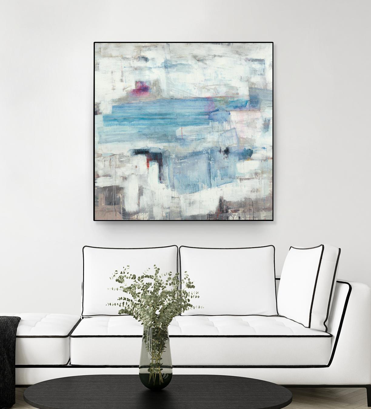 Continue The Narrative by Brent Foreman on GIANT ART - whites & creams abstract blue