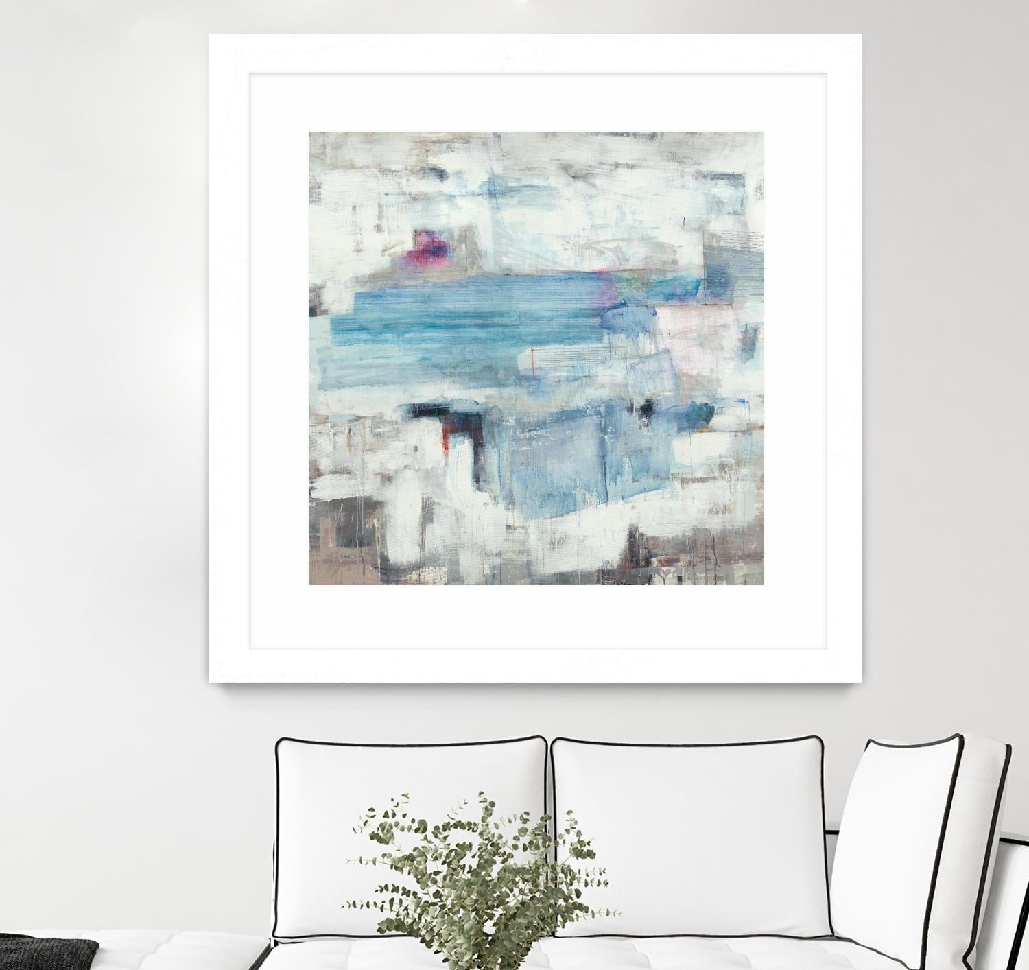 Continue The Narrative by Brent Foreman on GIANT ART - whites & creams abstract blue