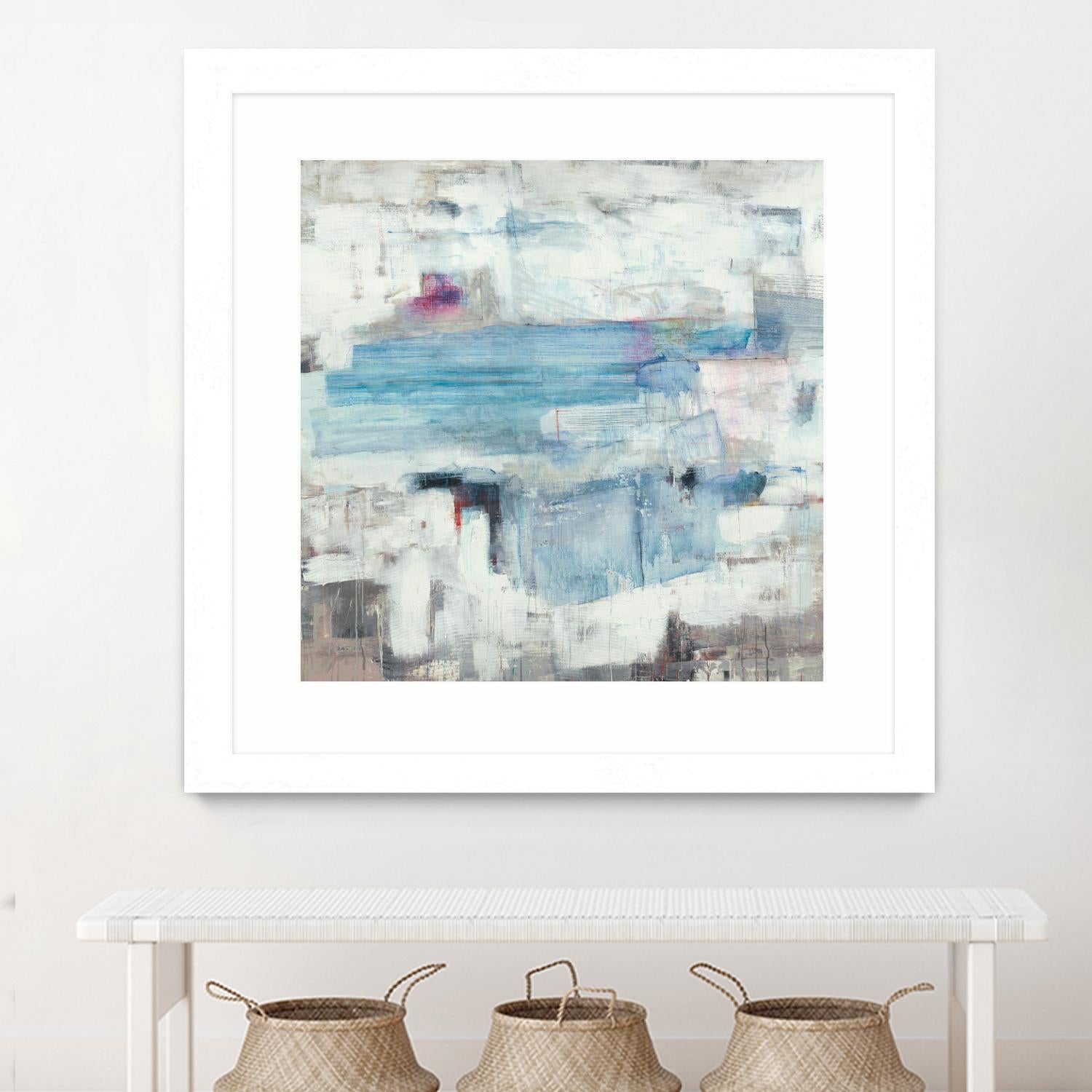 Continue The Narrative by Brent Foreman on GIANT ART - whites & creams abstract blue