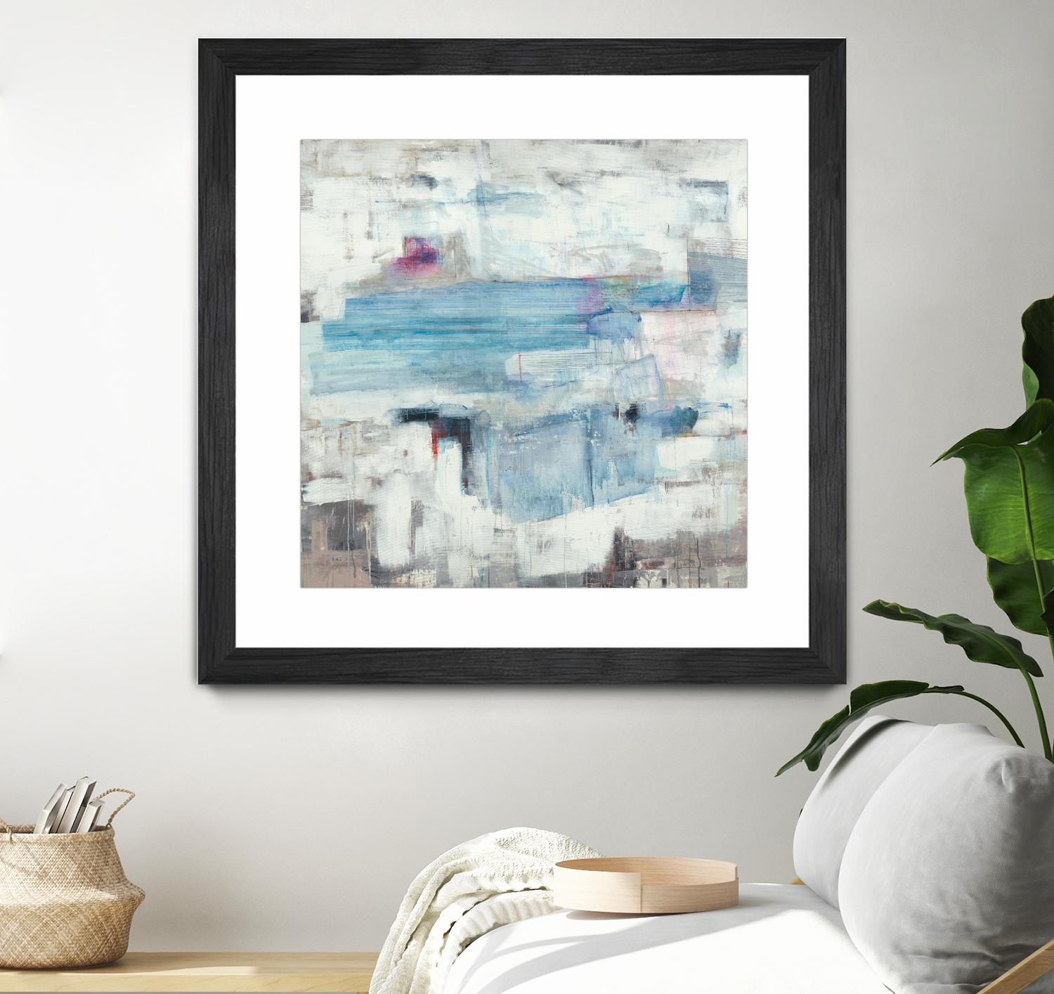 Continue The Narrative by Brent Foreman on GIANT ART - whites & creams abstract blue