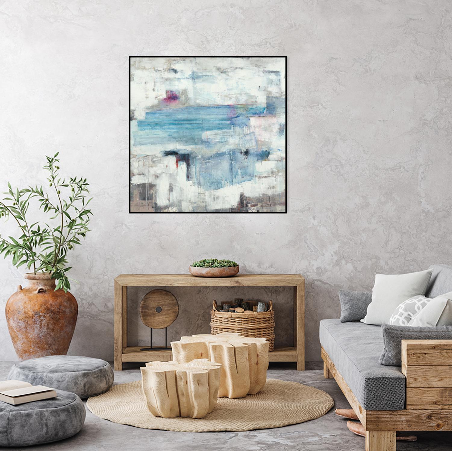 Continue The Narrative by Brent Foreman on GIANT ART - whites & creams abstract blue