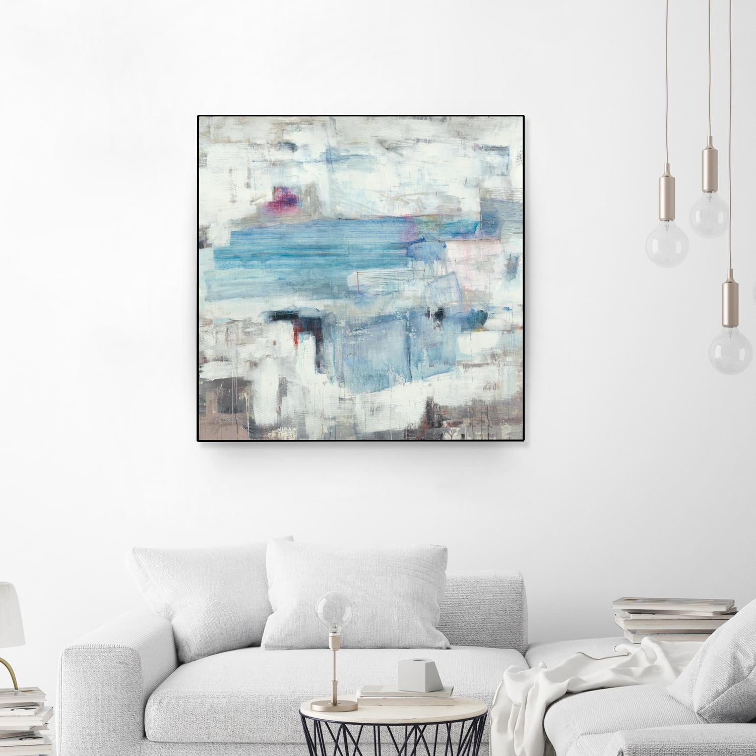 Continue The Narrative by Brent Foreman on GIANT ART - whites & creams abstract blue