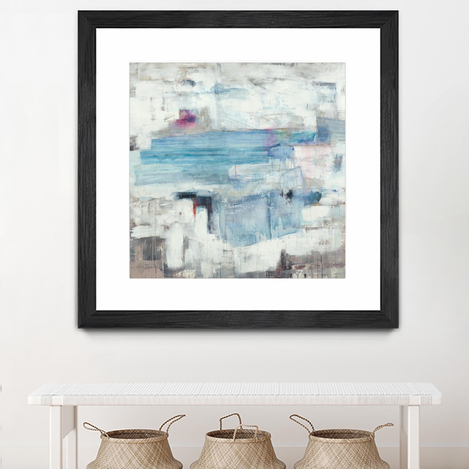 Continue The Narrative by Brent Foreman on GIANT ART - whites & creams abstract blue