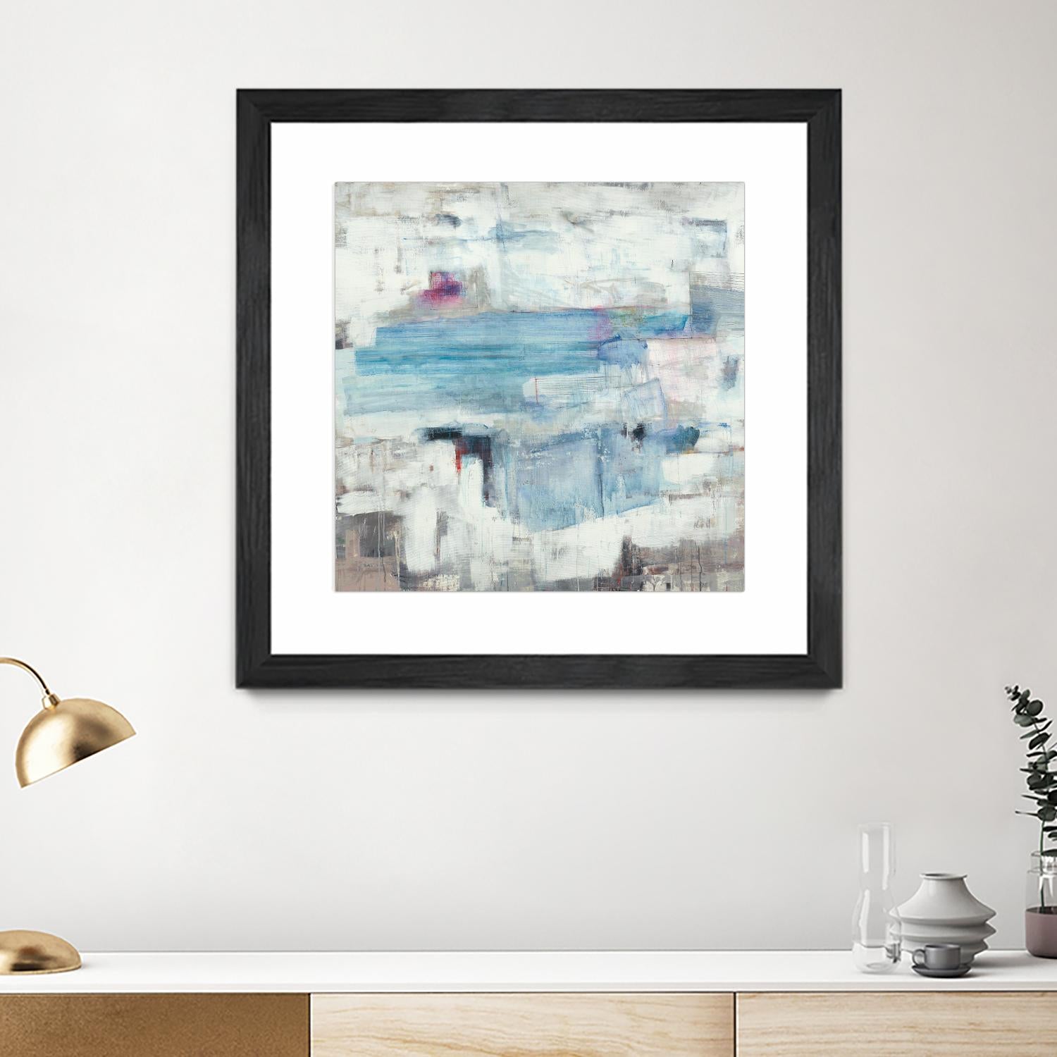 Continue The Narrative by Brent Foreman on GIANT ART - whites & creams abstract blue