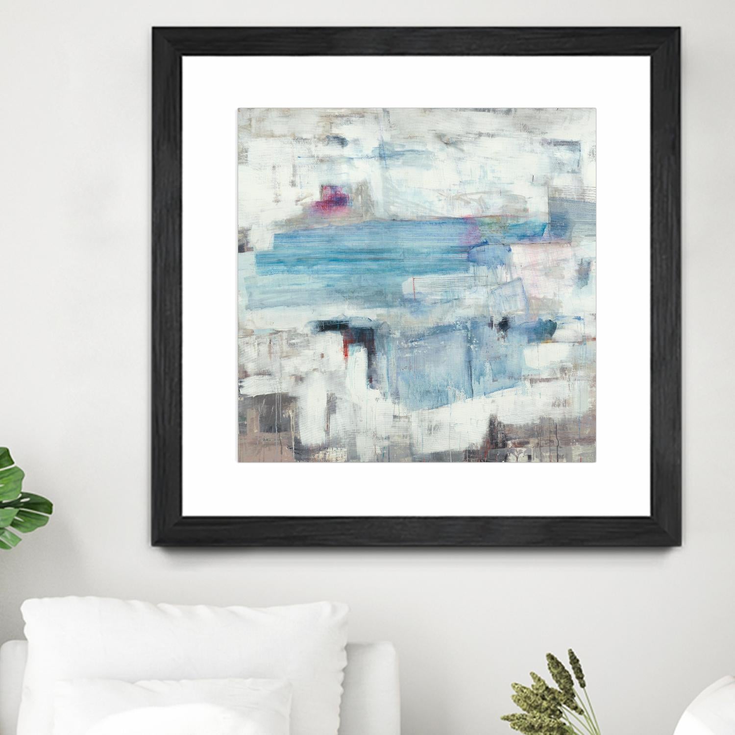 Continue The Narrative by Brent Foreman on GIANT ART - whites & creams abstract blue