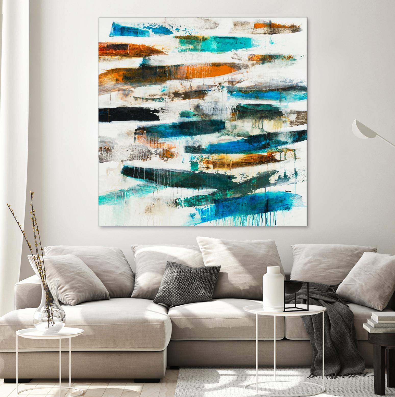 AQUEOUS by BRENT FOREMAN on GIANT ART - blue abstract abstract