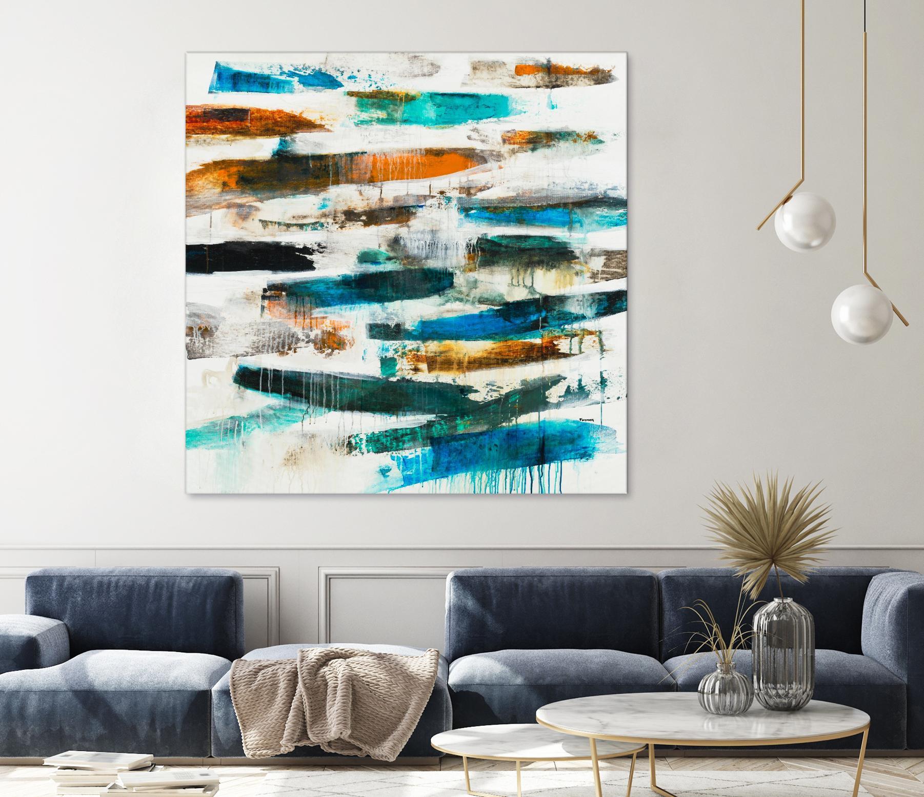 AQUEOUS by BRENT FOREMAN on GIANT ART - blue abstract abstract