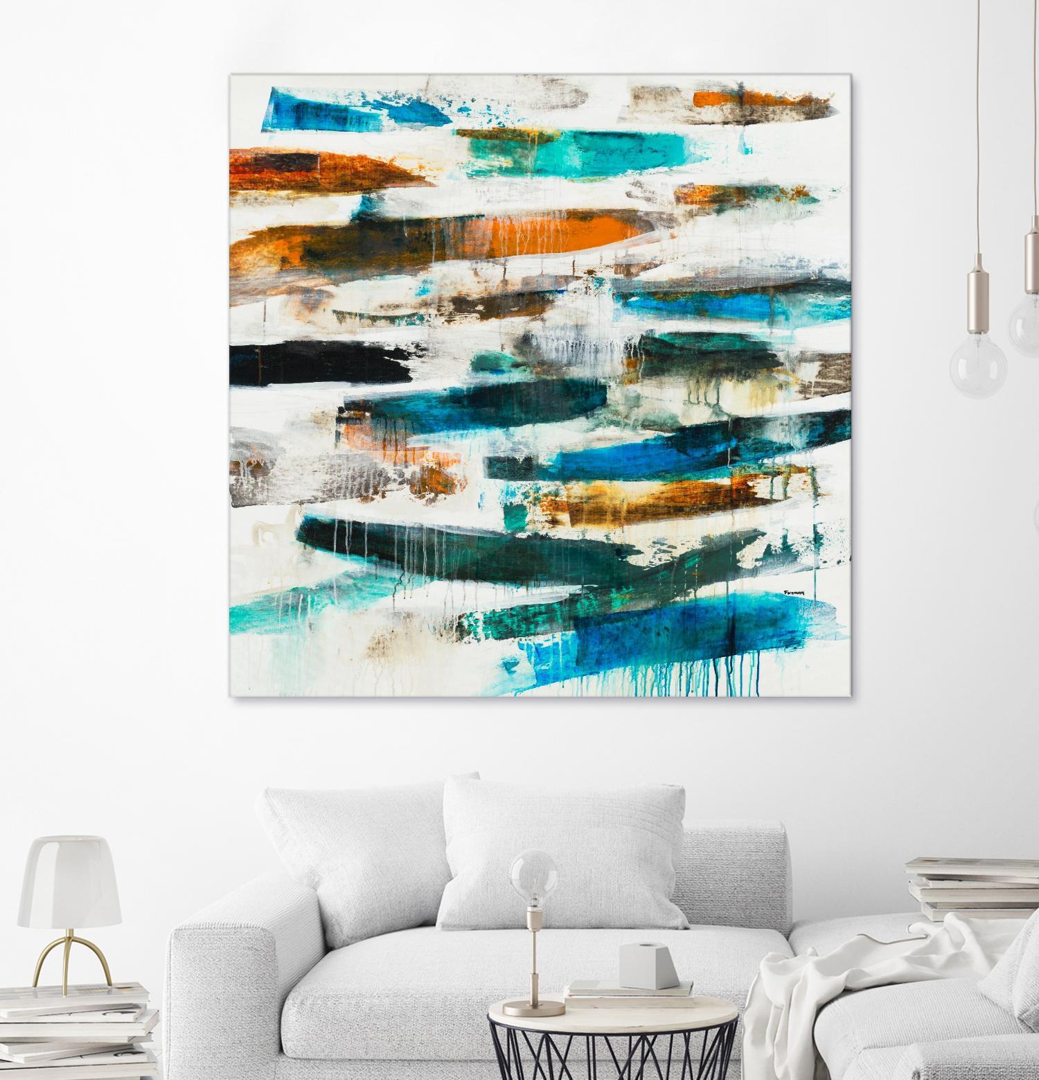 AQUEOUS by BRENT FOREMAN on GIANT ART - blue abstract abstract