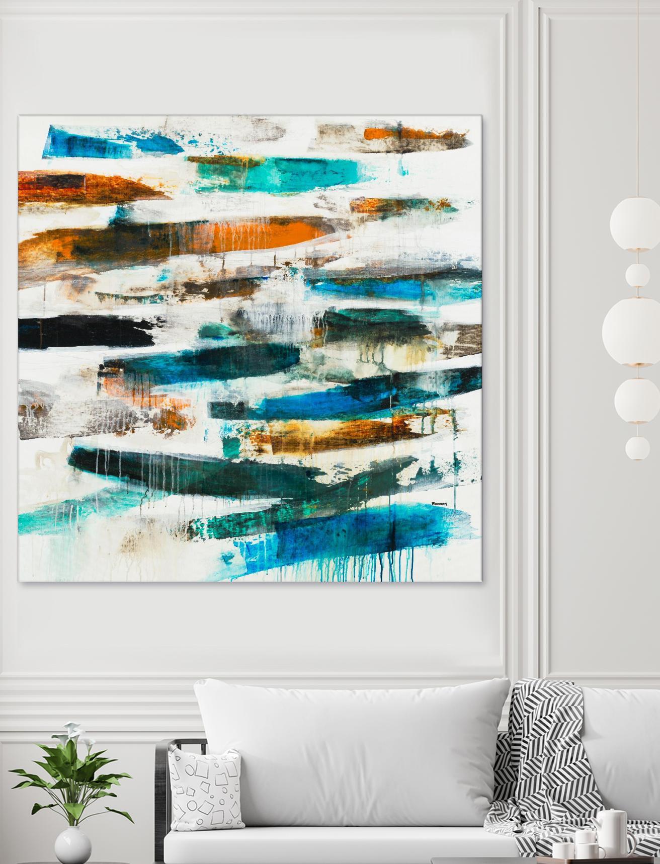 AQUEOUS by BRENT FOREMAN on GIANT ART - blue abstract abstract