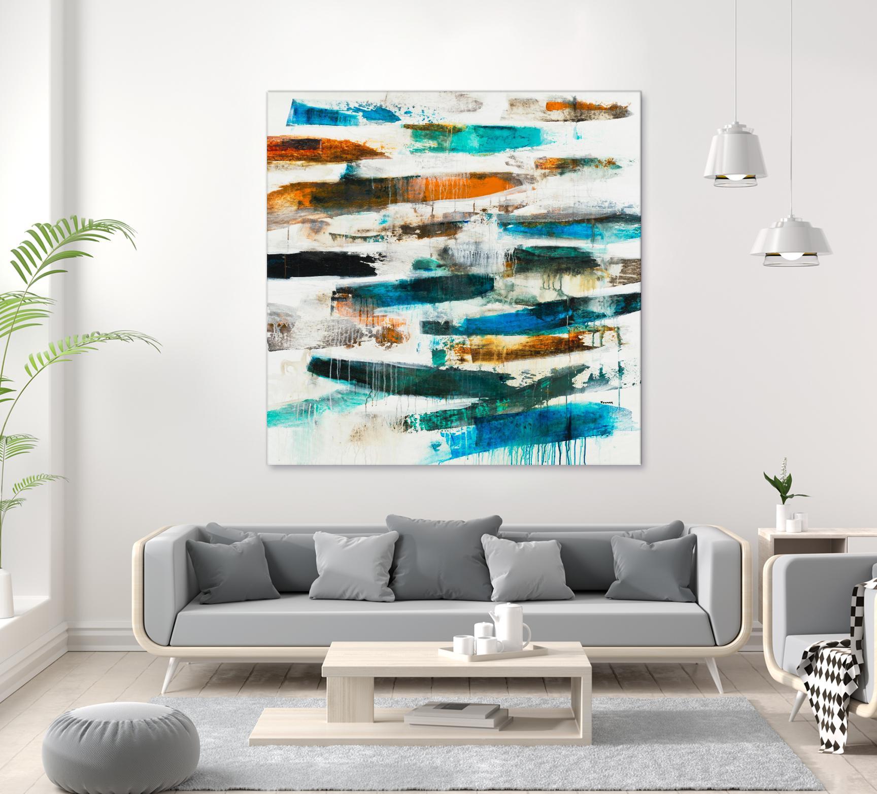 AQUEOUS by BRENT FOREMAN on GIANT ART - blue abstract abstract