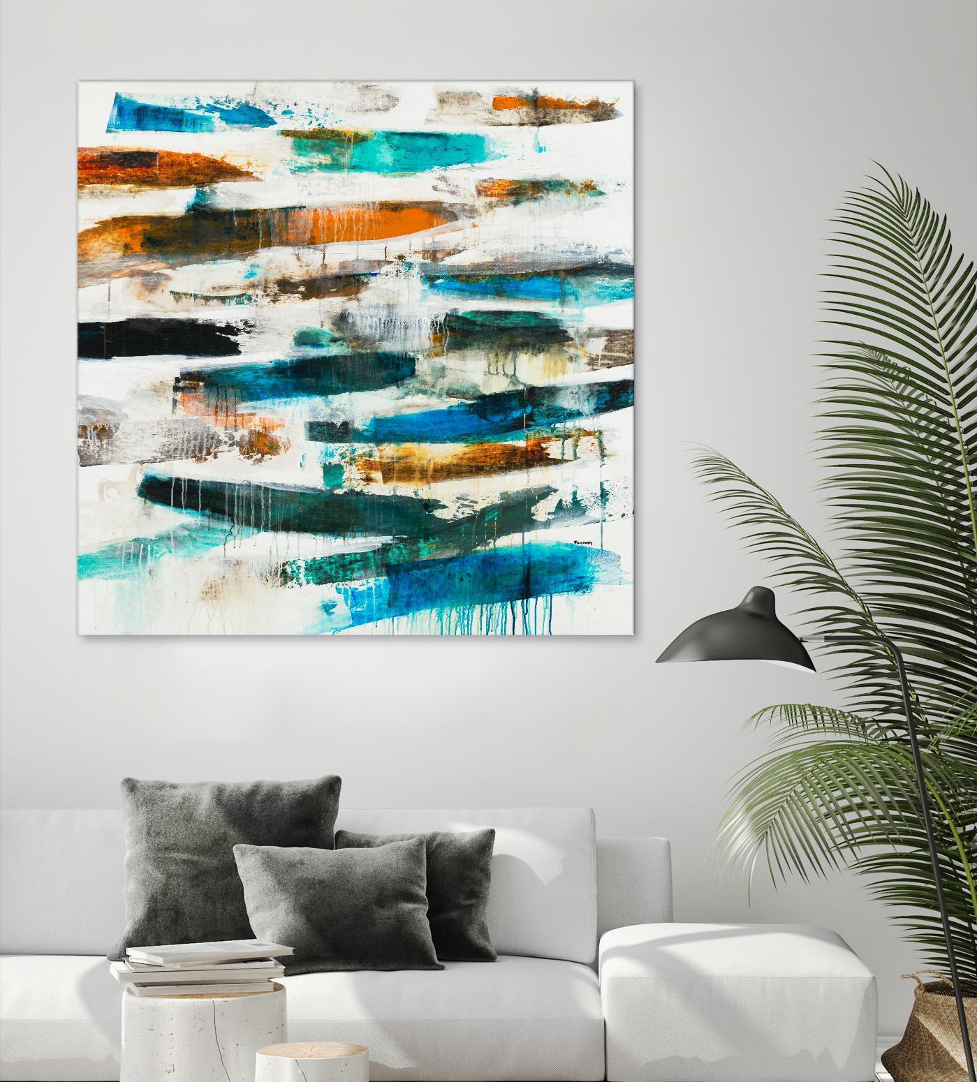 AQUEOUS by BRENT FOREMAN on GIANT ART - blue abstract abstract