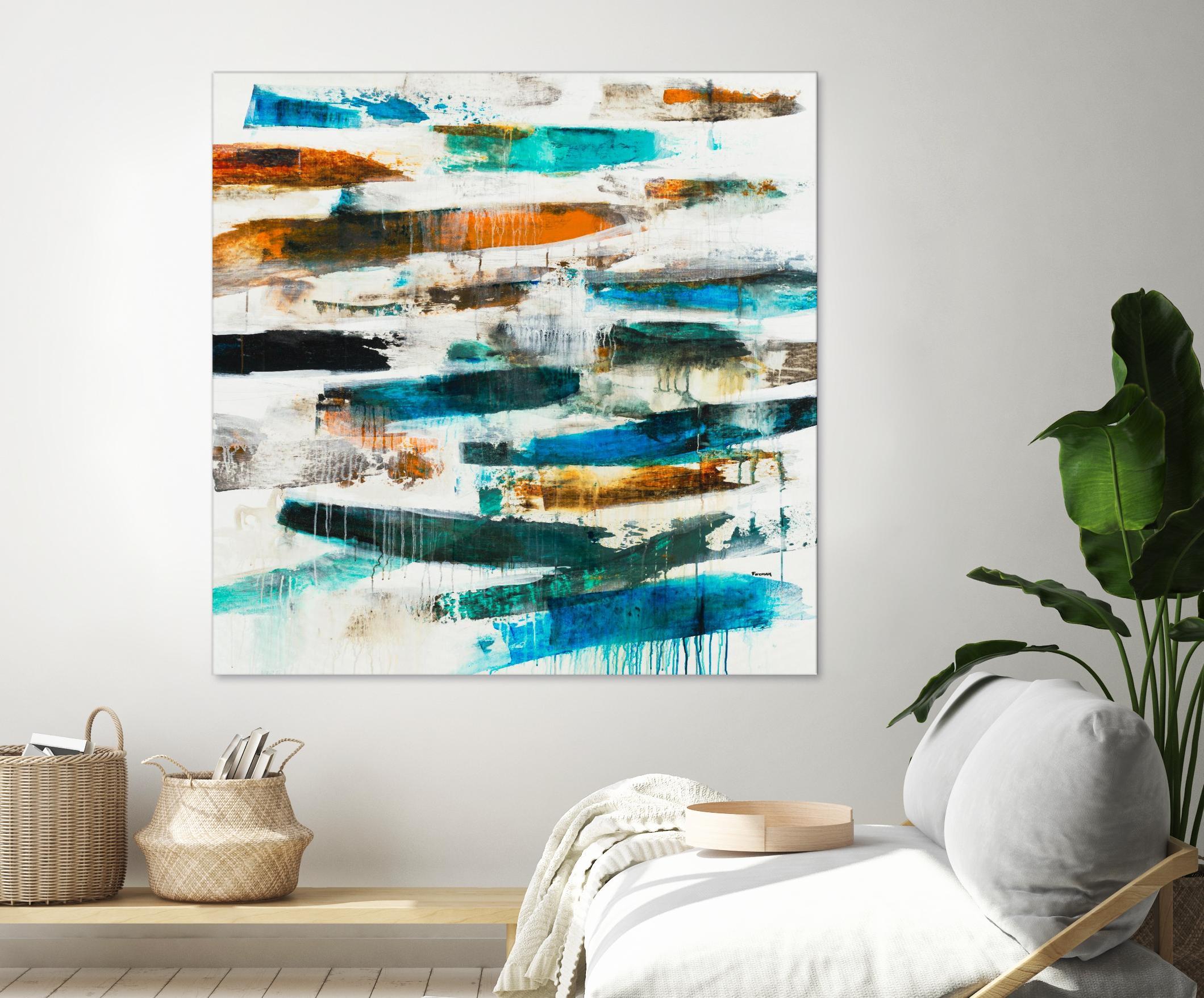 AQUEOUS by BRENT FOREMAN on GIANT ART - blue abstract abstract