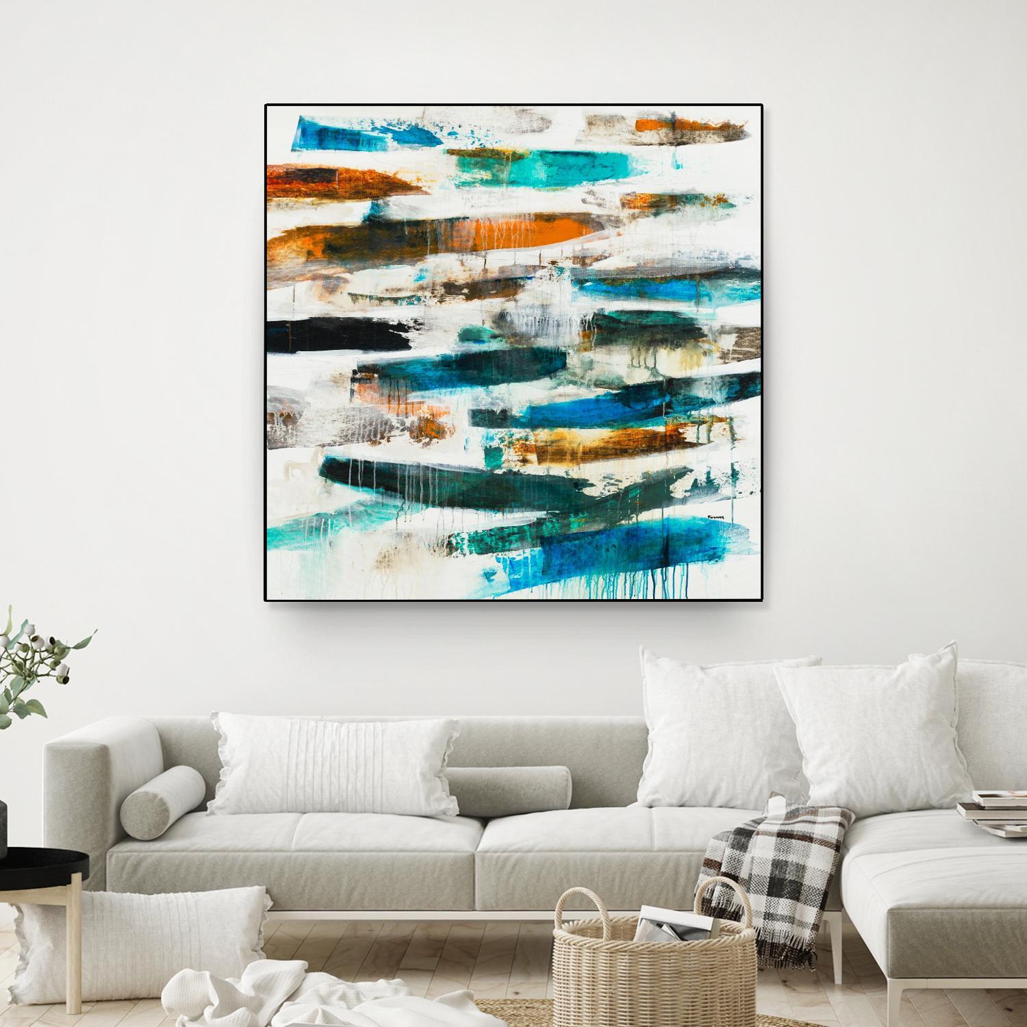 AQUEOUS by BRENT FOREMAN on GIANT ART - blue abstract abstract