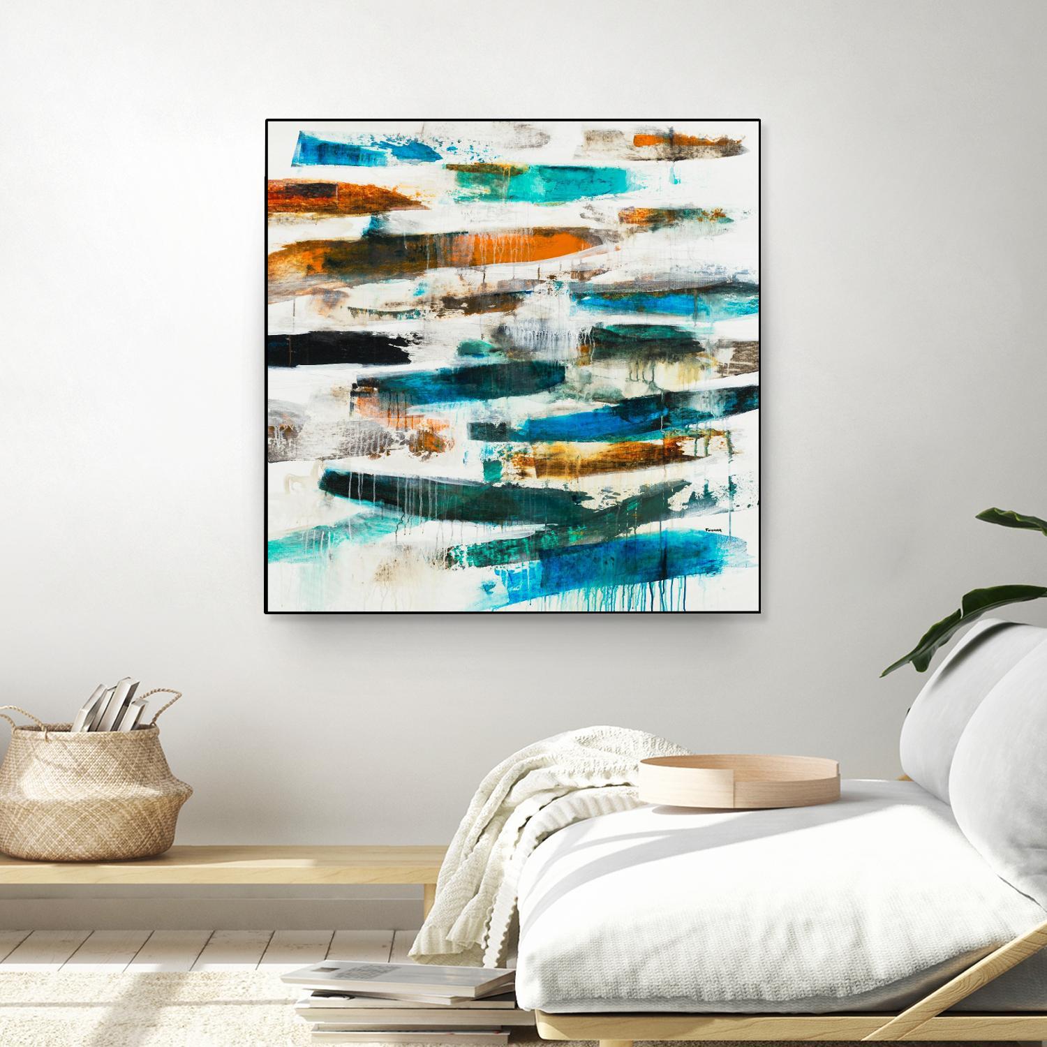 AQUEOUS by BRENT FOREMAN on GIANT ART - blue abstract abstract