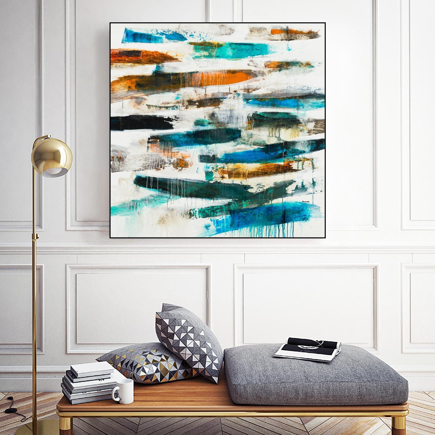 AQUEOUS by BRENT FOREMAN on GIANT ART - blue abstract abstract